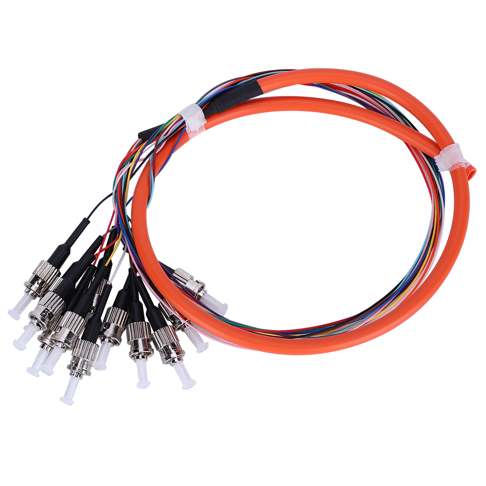 12-adriges Multimode-st-upc-mm-0,9-glasfaser-pigtailkabel, Netzwerkverbindung, Kommunikationssystem, Glasfaser-patching, 12 Fasern, 0,9 Mm, Ummantelt, Für Rechenzentren Und Lans.