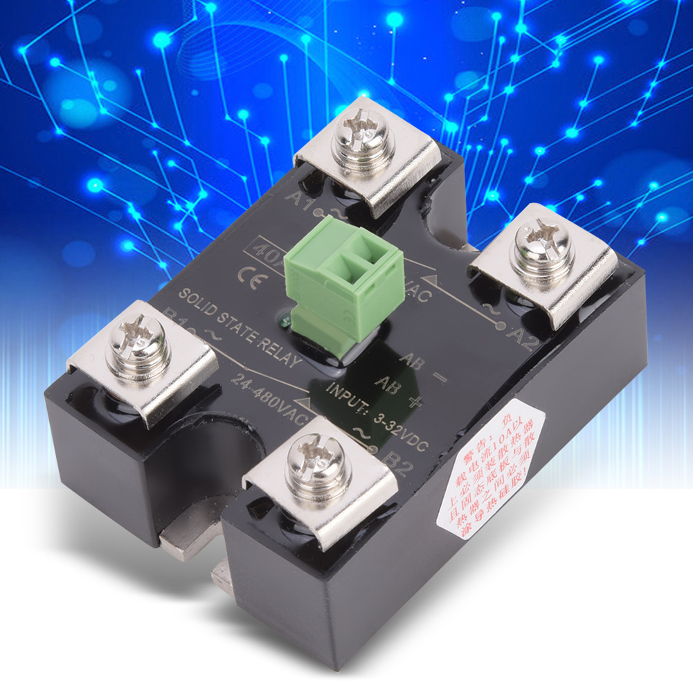 Berm 40a Einphasiges Ac 24-480v Halbleiterrelais, Einkanalige Dc-steuerung, Zweikanaliges Ssr, 1-phasiges 40a Modul (dk40da)
