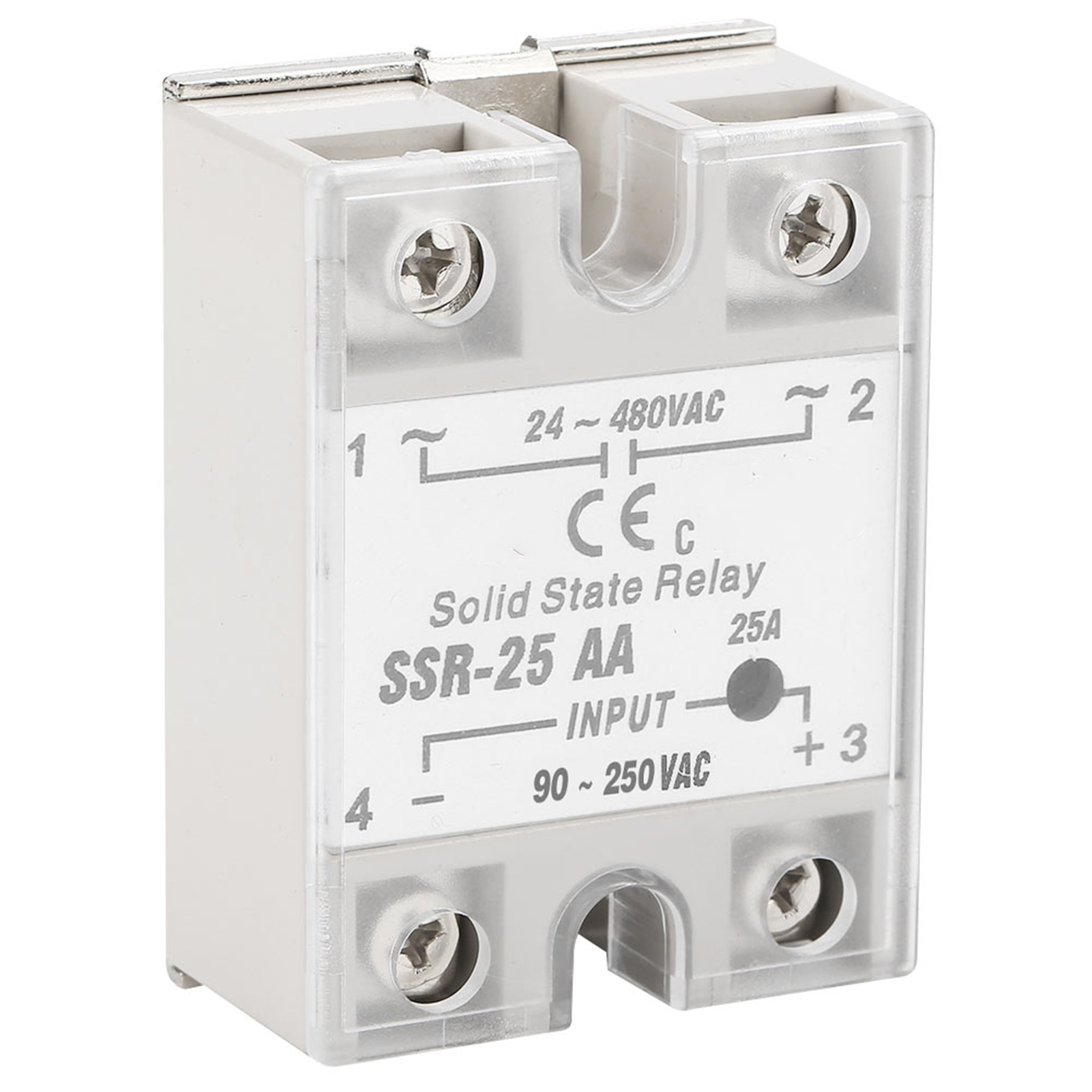 Ssr-25 Aa 25a Halbleiterrelais, Ssr-modul, Eingang 80–250 V Ac, Ausgang 24–480 V Ac