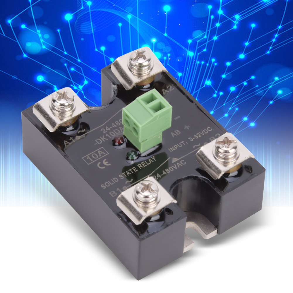 Einphasiges 10a Berm Halbleiterrelais, Einkanalige Gleichstromsteuerung, 24-480vac Wechselstromausgang, Dk10da Zweikanal-ssr-modul, Elektronischer Schalter Für Industrielle Schaltungen.