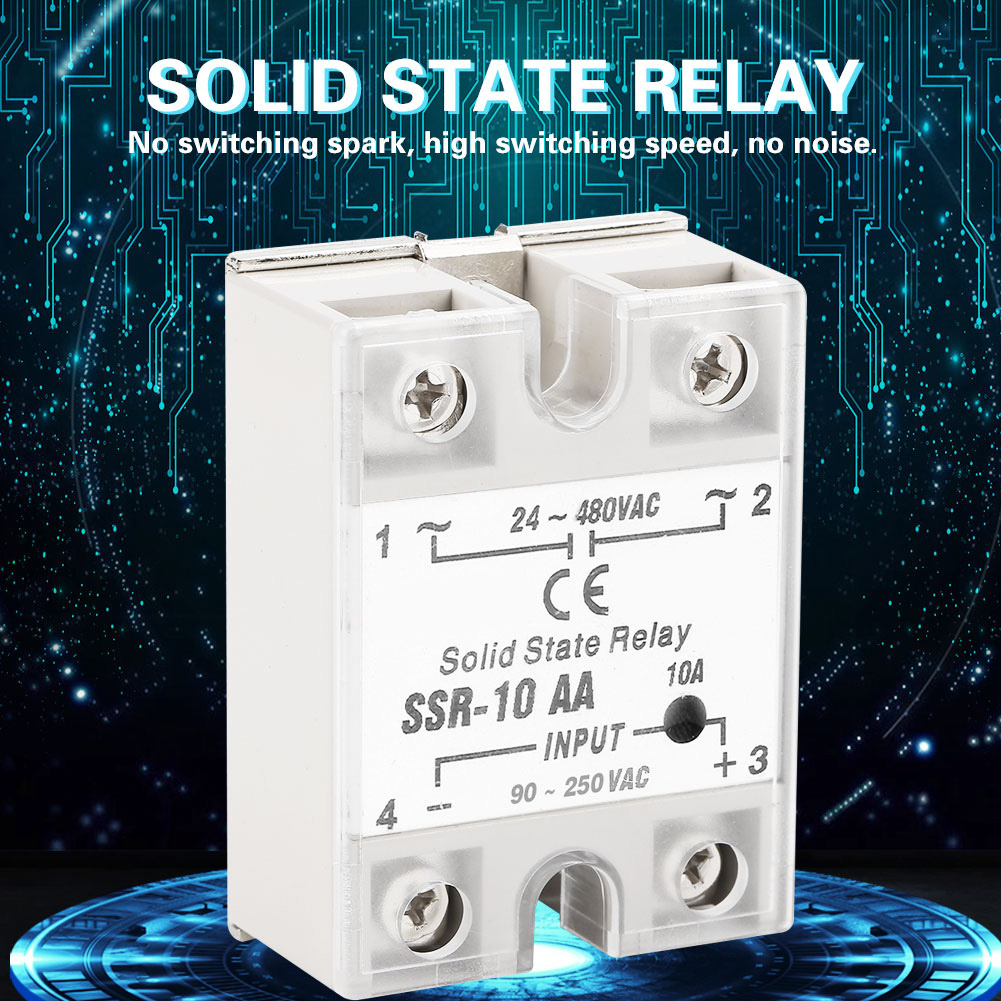 10-a-ssr-modul, Ac-ac-halbleiterrelais, Eingang 90–250 V Ac, Ausgang 24–480 V Ac