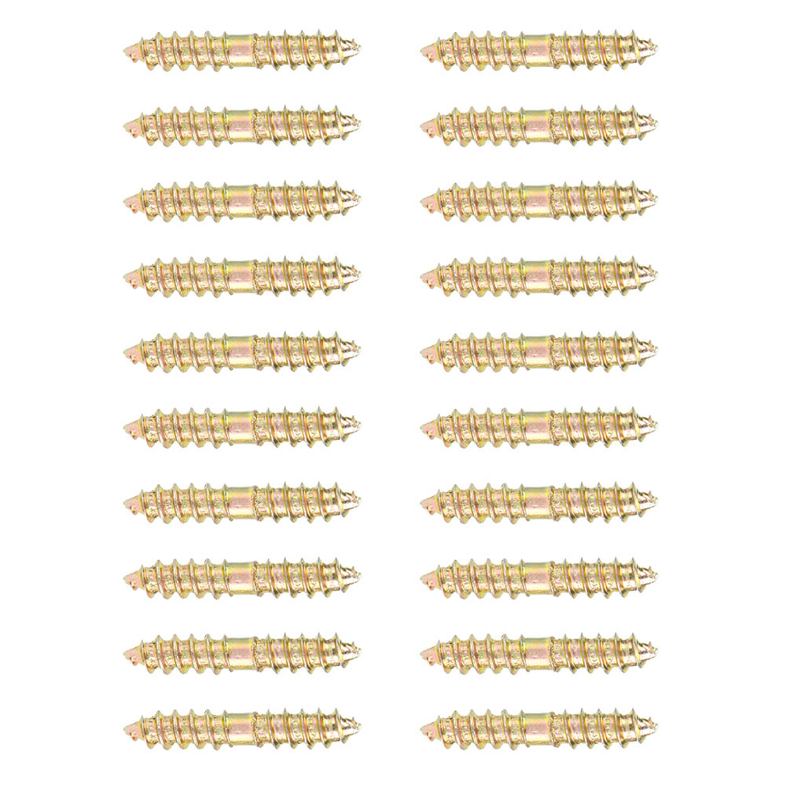 20-teiliges Set Mit Doppeldübeln, 5 X 30 Mm, Holzschrauben Für Möbelmontage, Verbindungselemente