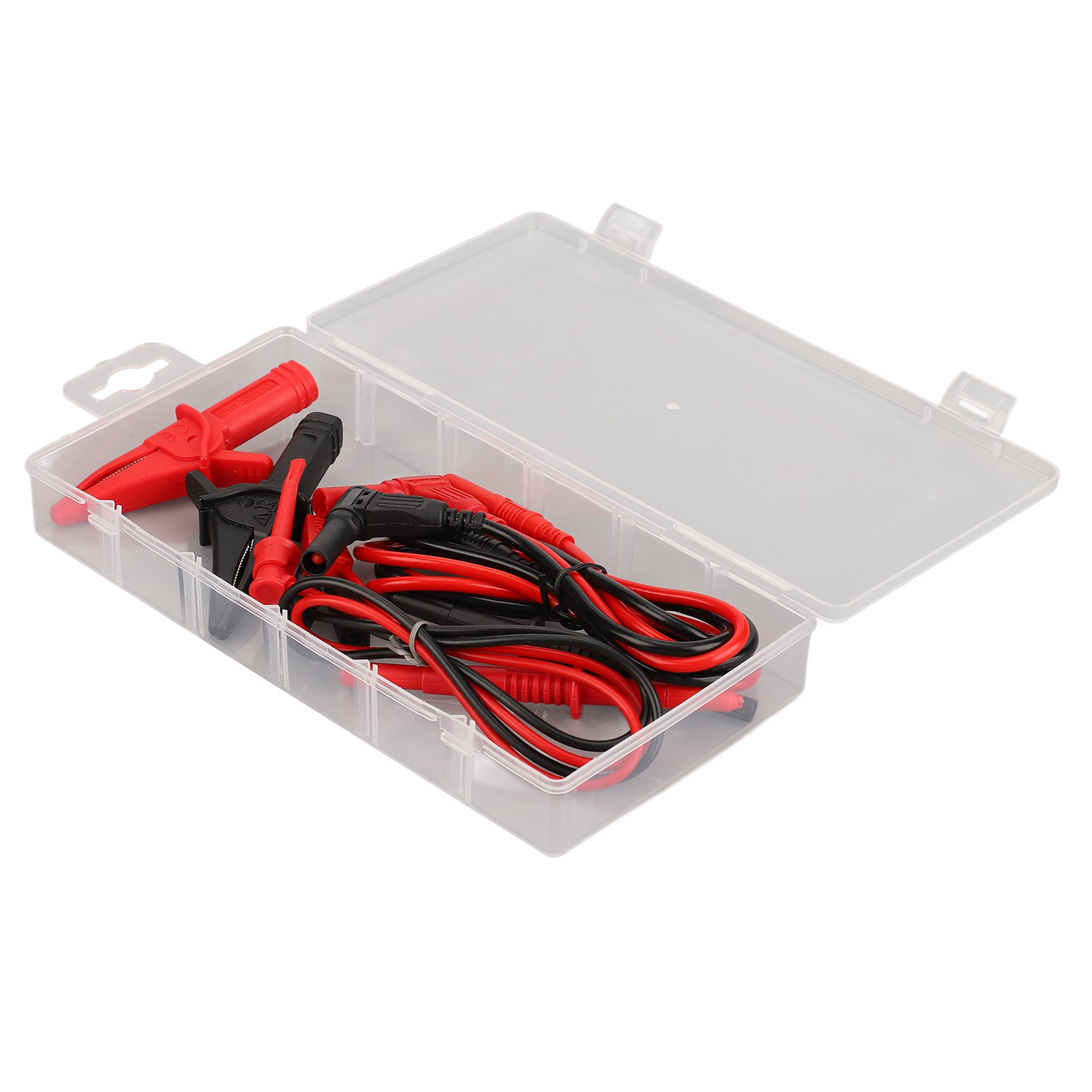 Multimeter-messleitungen Mit Elektronischen Klemmen, Messing-pvc-pa, Stabile Leitfähigkeit, Genaue Messwerte, Rote Und Schwarze Prüfhaken