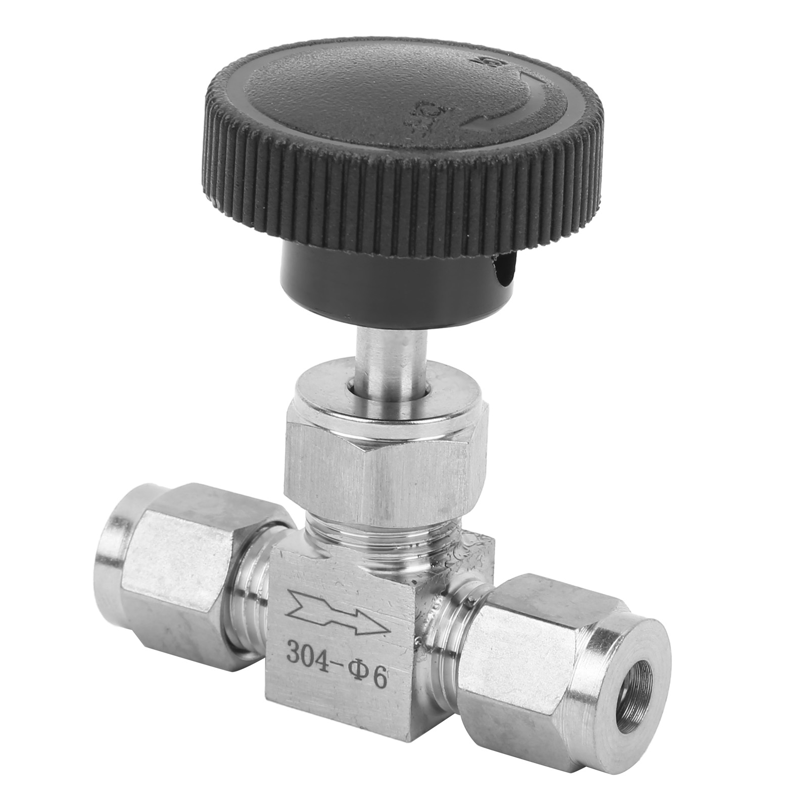 Hochdruck-2-wege-nadelventil Aus Edelstahl 304 Zur Durchflussregelung Von Wasser, Gas, Öl Und Anderen Flüssigkeiten, Anschluss Ф6
