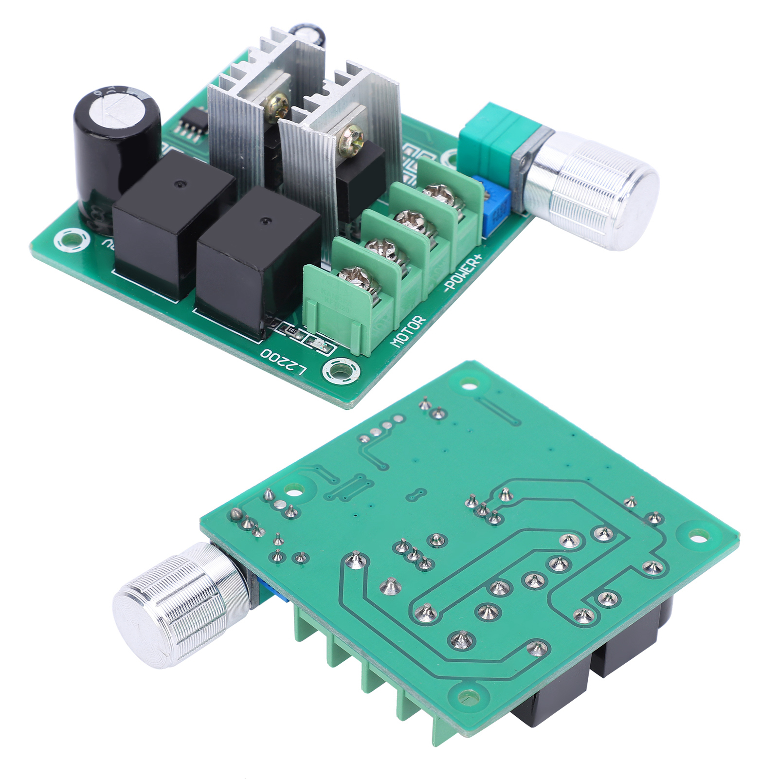 Dc 6v-55v Pwm-drehzahlreglermodul, Automatische Drehrichtungsumschaltung (im Uhrzeigersinn/gegen Den Uhrzeigersinn), Einstellbare Zeitverzögerung Von 5-20 Sekunden, Kompatibel Mit 6v 12v 24v 36v 48v M