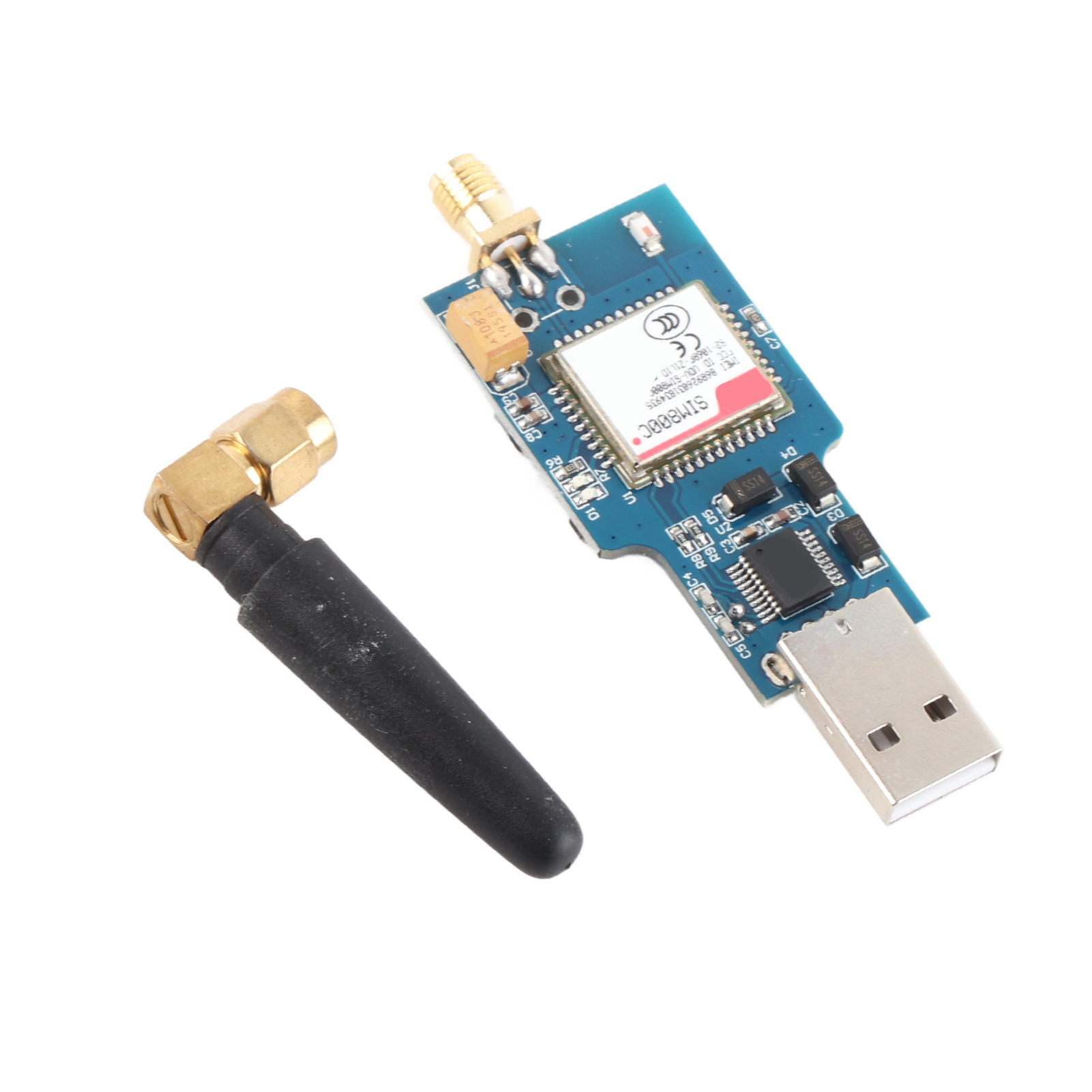 Sim800c 4-frequenz-gsm/gprs-modul Mit Usb-anschluss, Integrierter Bluetooth-funktion Und Serieller Schnittstelle