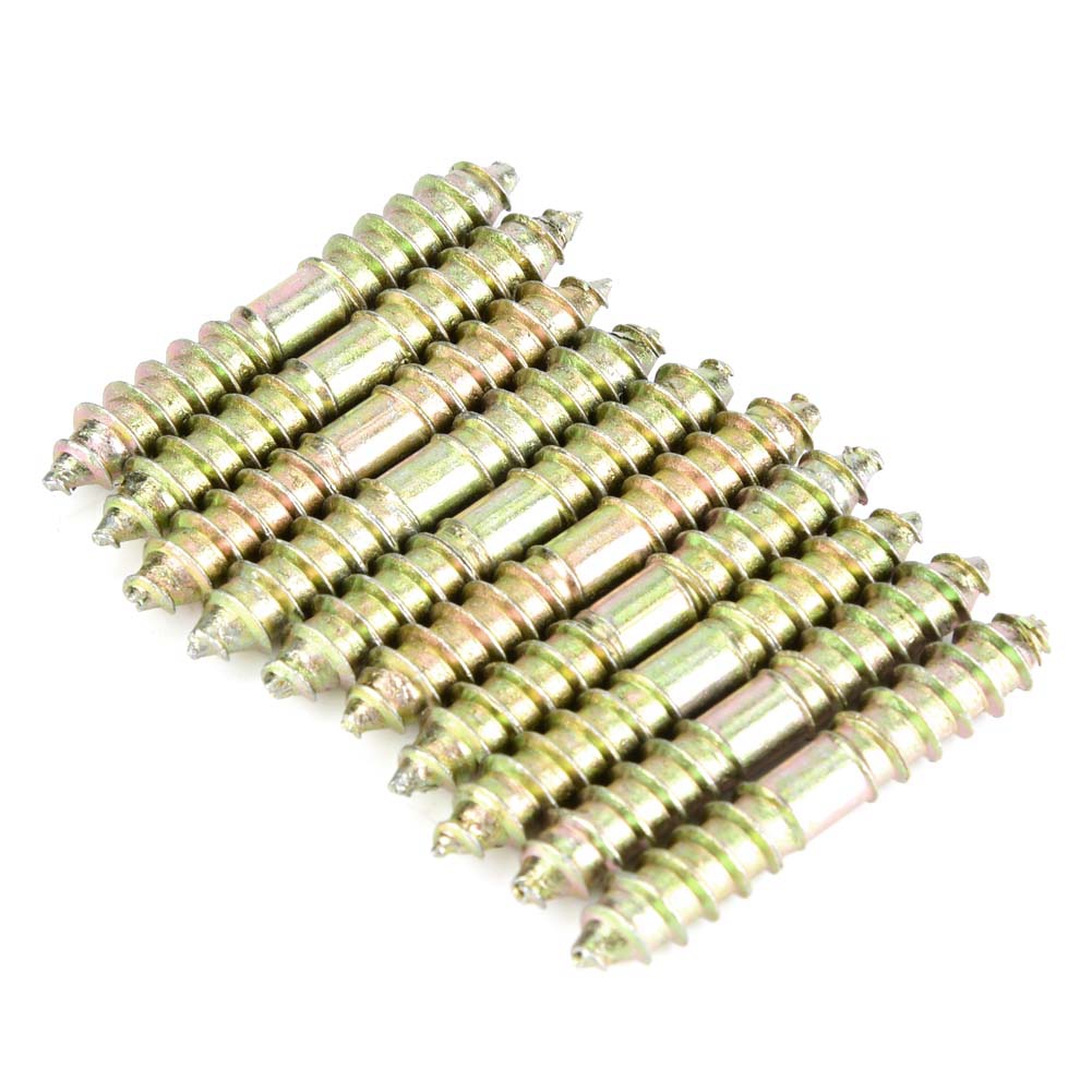 Packung Mit 10 Doppelköpfigen Holzschrauben 6x40mm, Verbindungsstücke Für Möbel, Holzbearbeitungsmontage