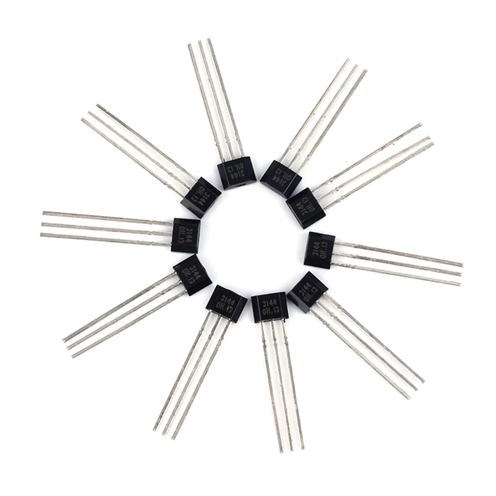 Packung Mit 10 A3144 / 3144e / Oh3144e Hall-effekt-sensoren To-92ua 3-poliger Sip-schalter