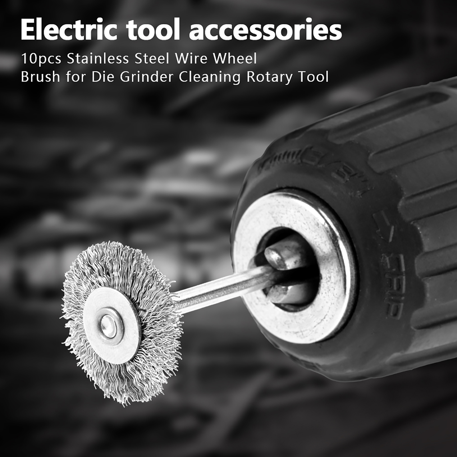 10 Edelstahl-drahtbürsten 22 Mm Für Dremel, Schleifmaschine Und Rotationswerkzeug
