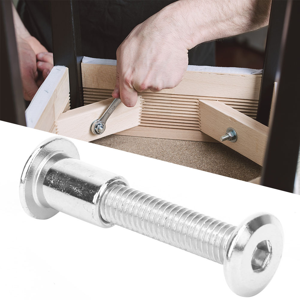 Satz Mit 12 M6 X 35 Mm Sechskantschrauben Und Muttern, 10 Paar, Vernickelter Kohlenstoffstahl, Hochbelastbare Befestigung
