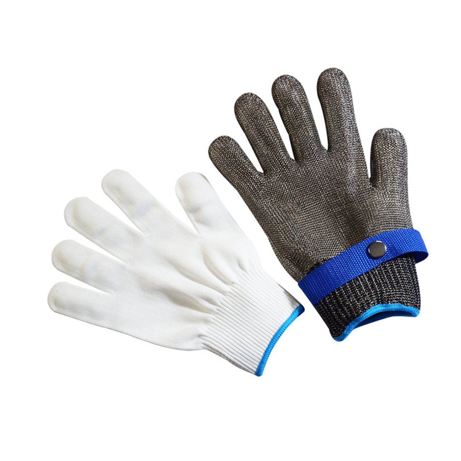 Schnitt- Und Kratzfeste Arbeitshandschuhe, Verstellbar Mit Schnalle, Handschutz, 2er-pack, Grau, 24,5 Cm / 9,6 Zoll