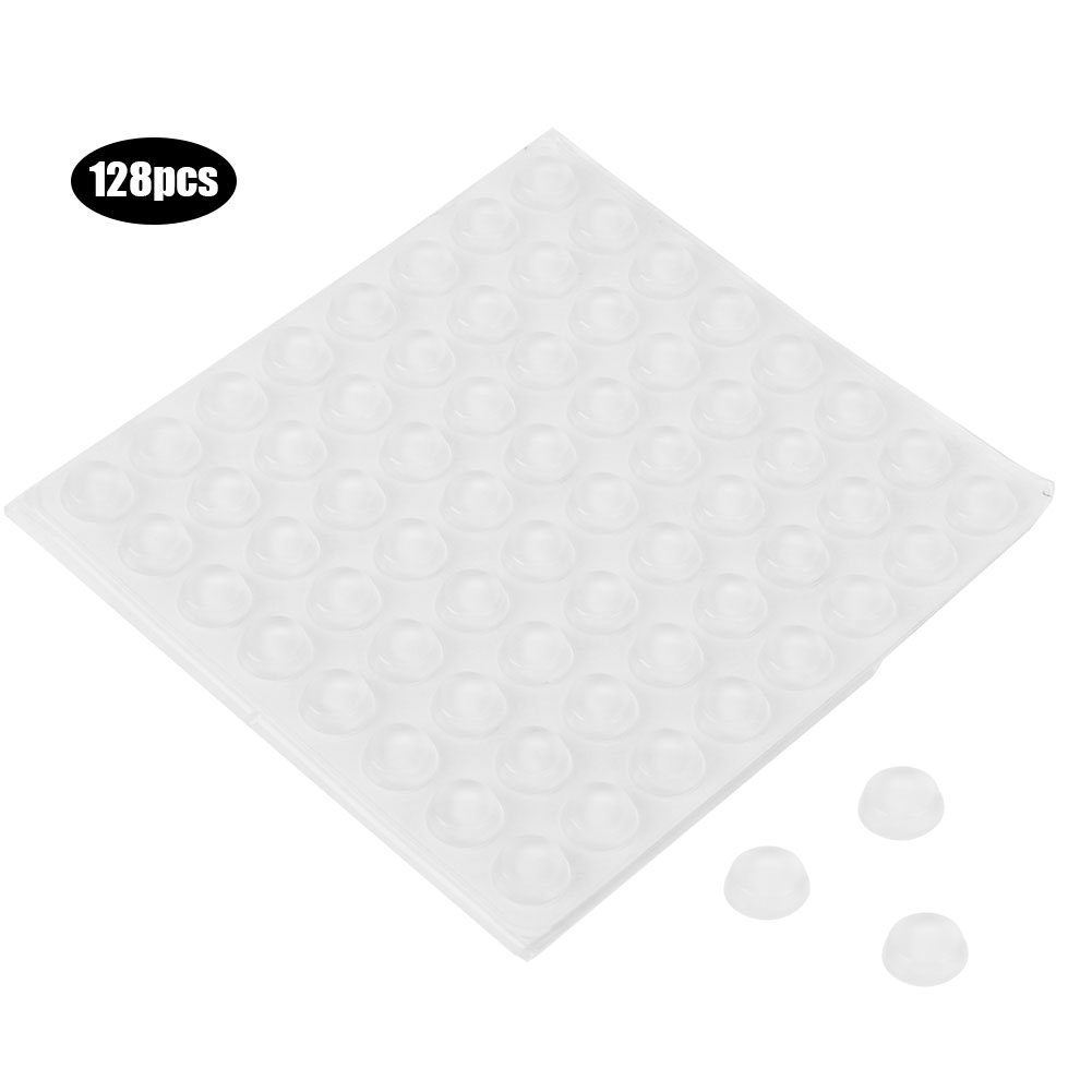 128 Transparente, Selbstklebende Silikonpads, Rutschfeste Möbelfüße, Bodenschoner Für Zuhause, 12 X 4 Mm
