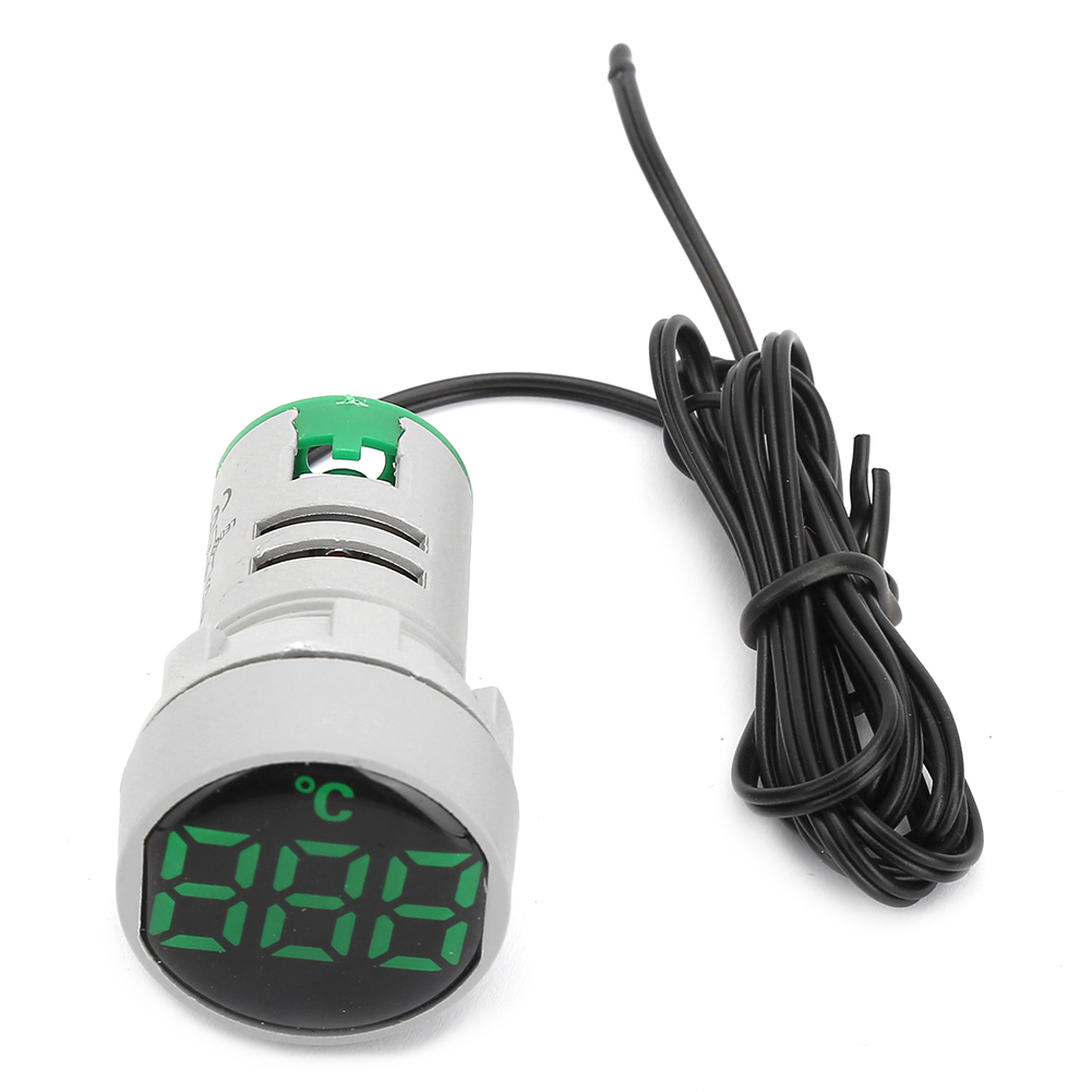 Digitales Thermometer Mit Grüner Led-anzeige, Wechselstrom 50–380 V, Temperaturanzeige -20–199 °c, Kontrollleuchte