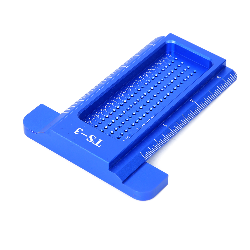 Ts-3 Lineal Aus Aluminiumlegierung, Messwerkzeug Für Holzbearbeitung, Miniatur-markierungsspitze, Zubehör Für Eisenwaren, Blau
