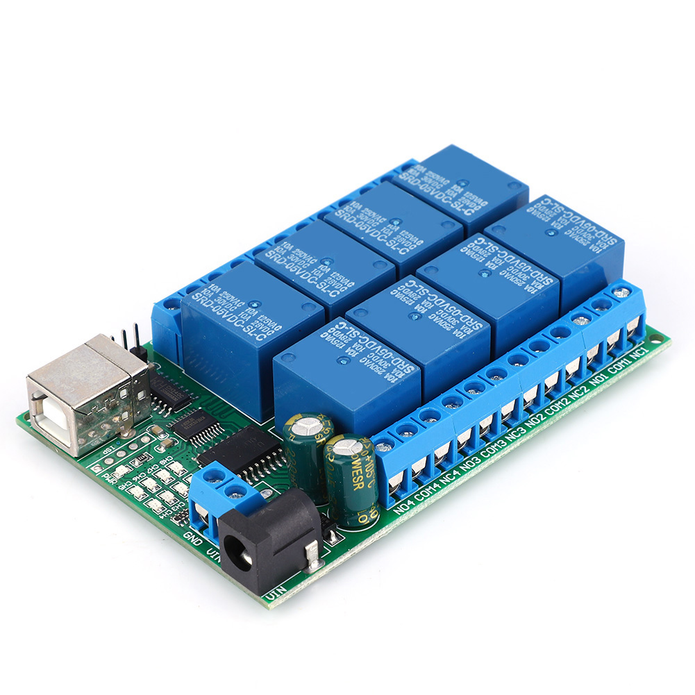 Ud23a08 8-kanal-multifunktions-usb-relaismodul, Uart-schnittstelle, Pc-motorsteuerung, 5 V Dc