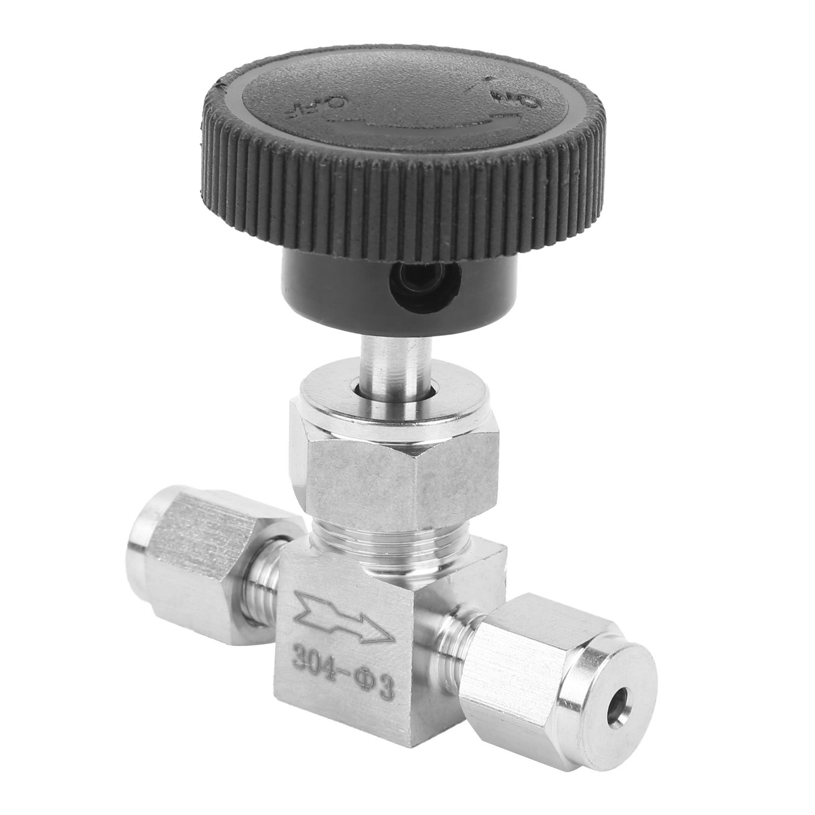 2-wege-hochdruck-nadelventil Aus Edelstahl 304 Für Wasser, Gas, Öl Und Andere Flüssigkeiten, Ø3