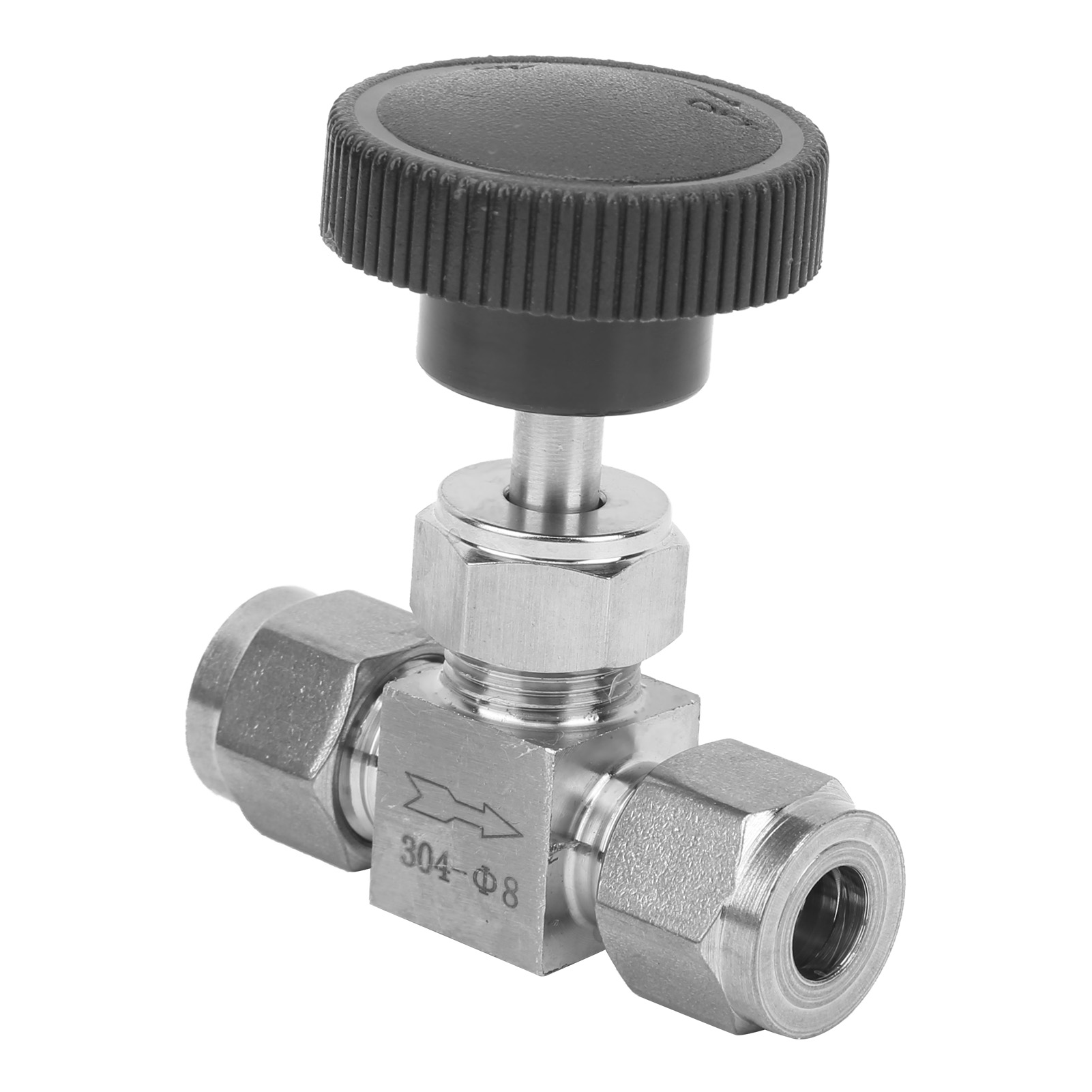 2-wege-hochdruck-nadelventil Aus Edelstahl 304 Für Wasser, Gas, Öl Und Andere Flüssigkeiten, Ø 8 Mm