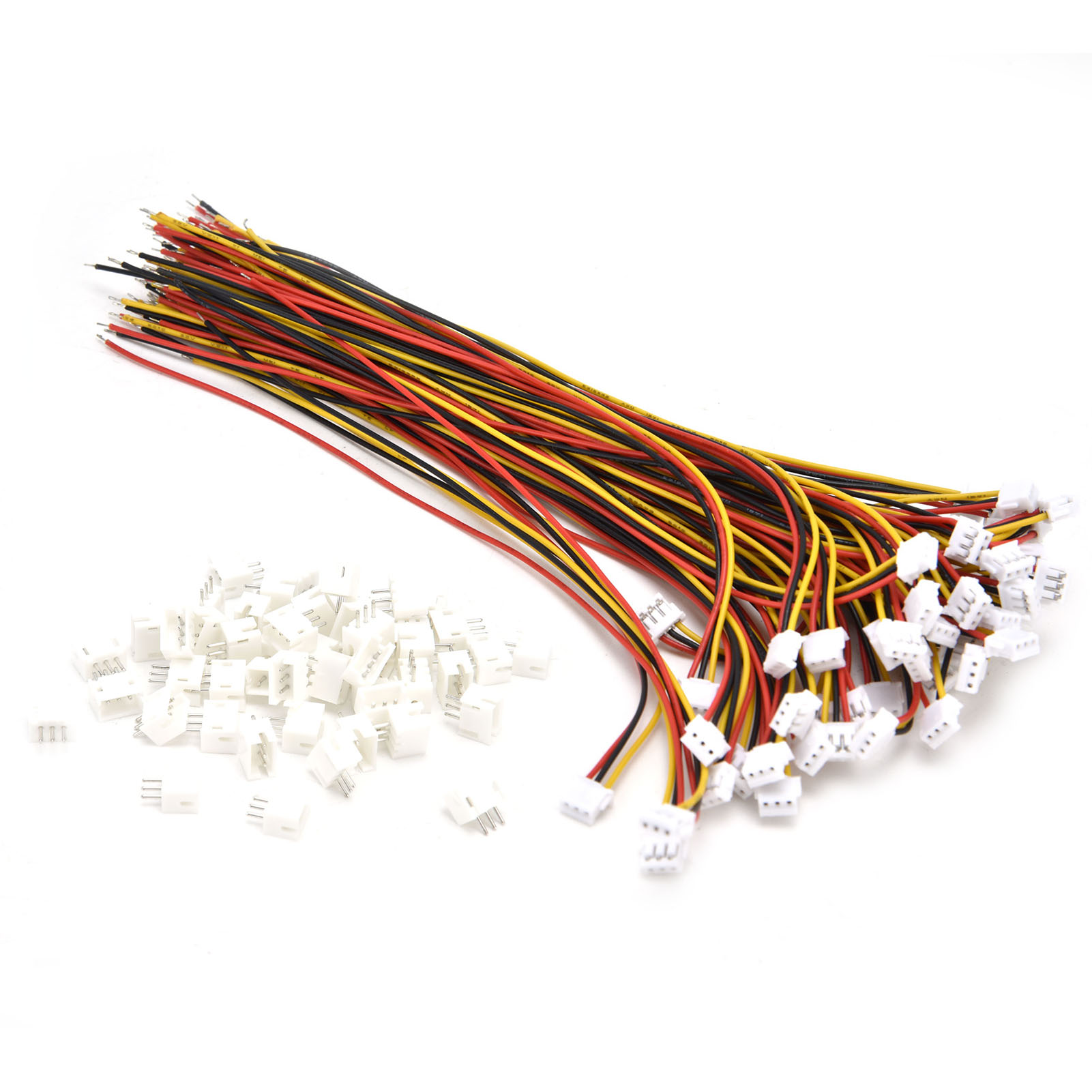 50-teiliges Set Aus 3-poligen Weiblichen Zh1.5-steckverbindern Mit 15 Cm Langem 28awg-kabel Und 50 Männlichen Steckern Verdrahtungsmaterial Für Elektronik-bastelprojekte.
