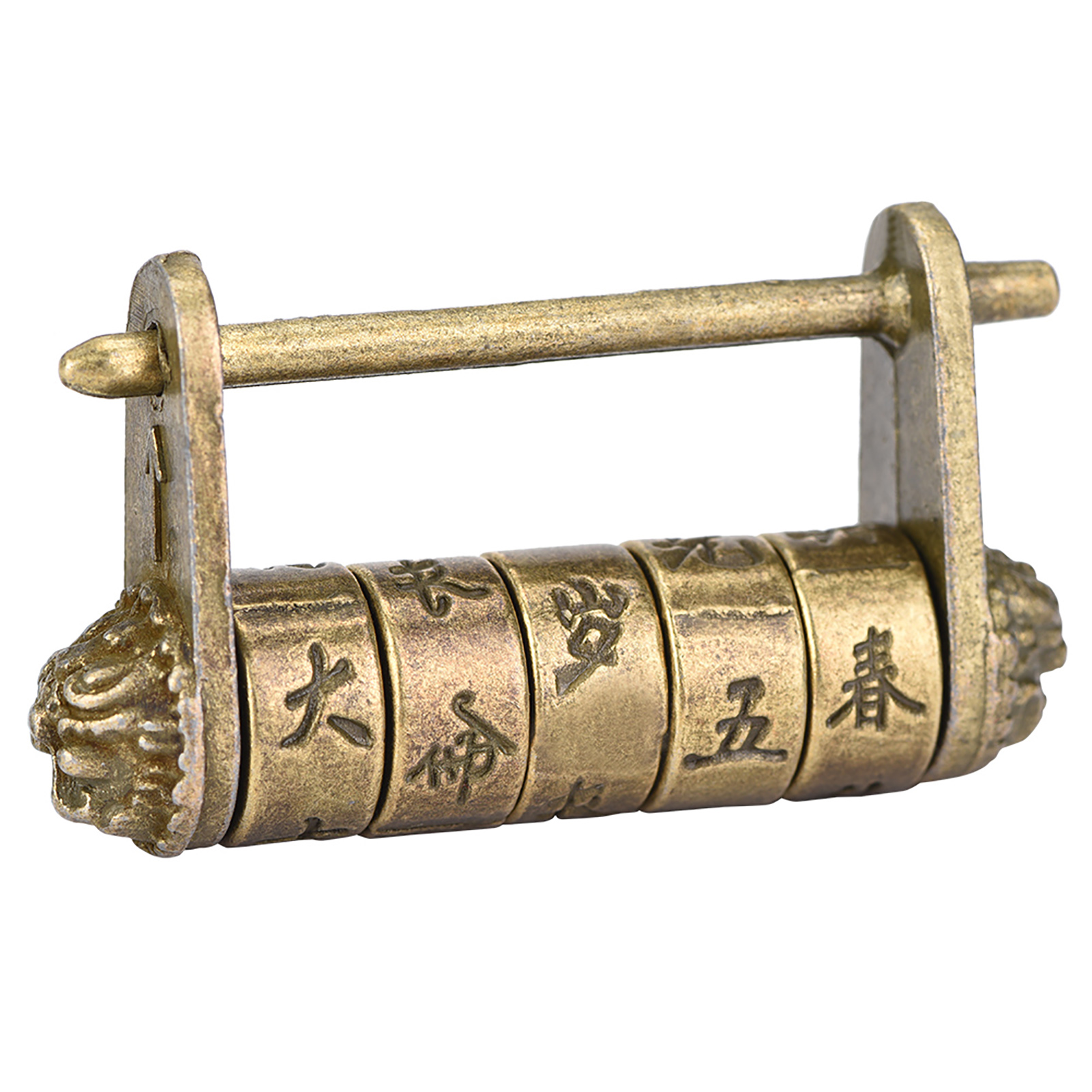 Antikes Chinesisches Retro-kombinationsvorhängeschloss Für Schmuckkästchen, Schubladen Und Schränke