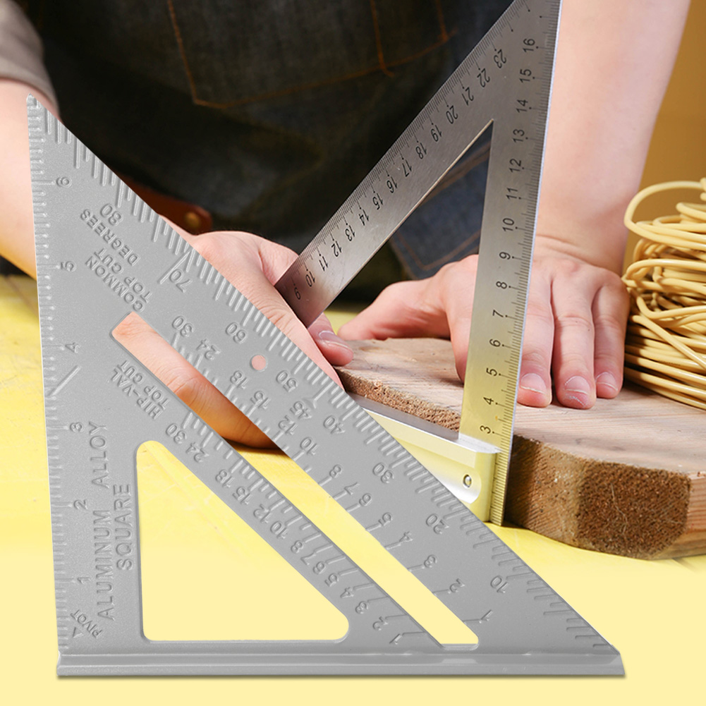 7-zoll-aluminium-dreieckswinkel, 45/90-grad-holzmesswerkzeug, Präzisions