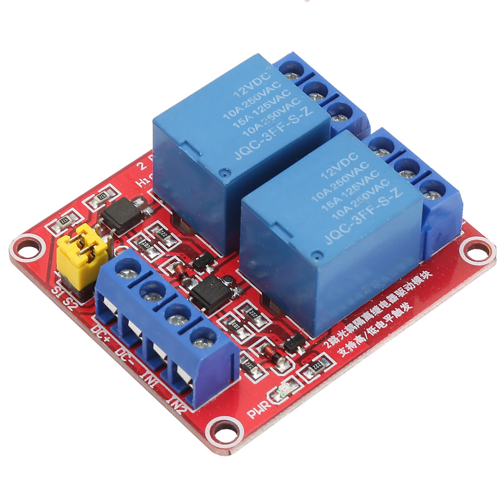 2-kanal-relaismodul Mit Optokoppler-isolation, 12-v-hoch-/niedrigpegel-triggerung