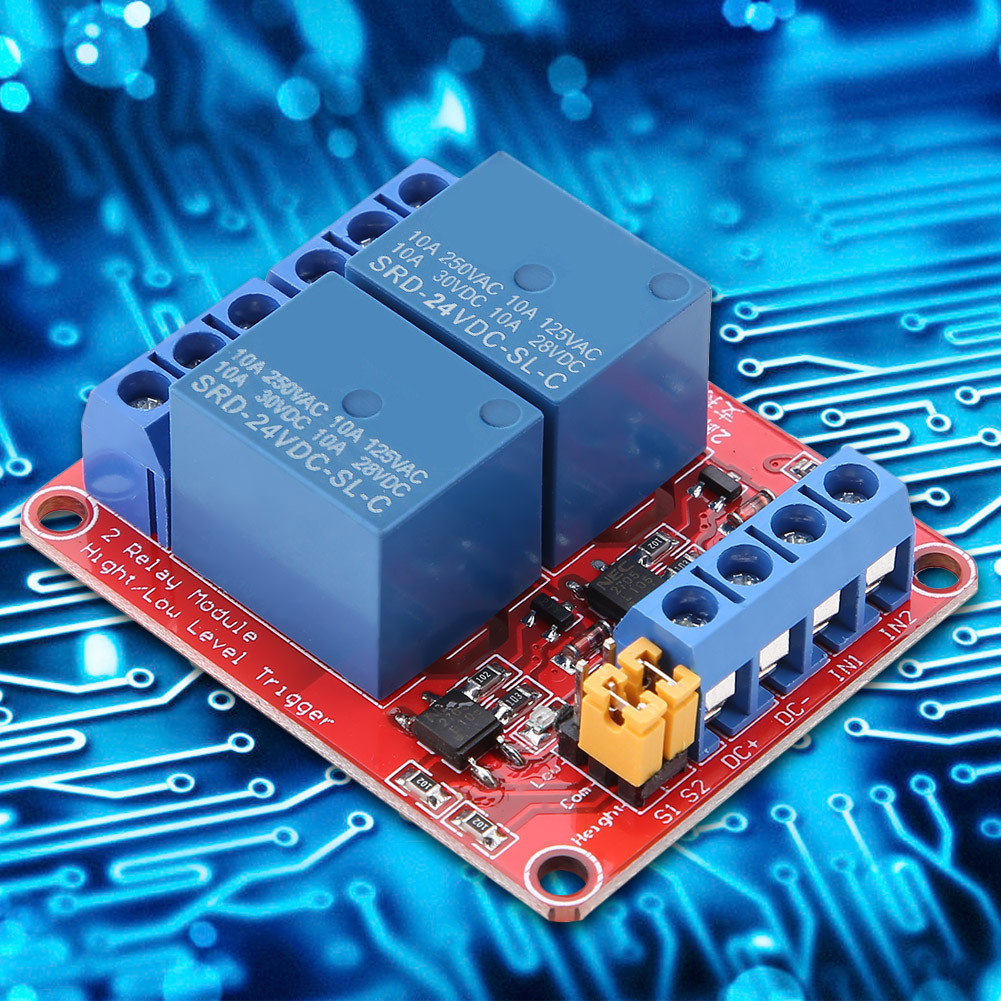 2-kanal-relaismodul Mit Optokoppler, Isolation, 24-v-hoch-/niedrigpegel-triggerung