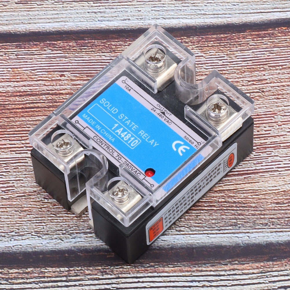 Einphasen-halbleiterrelais 70-280vac Eingang 24-480vac Ac Last Ssr Elektrische Ausrüstung Für Cnc-maschinen (berm-1 A4810 10a)