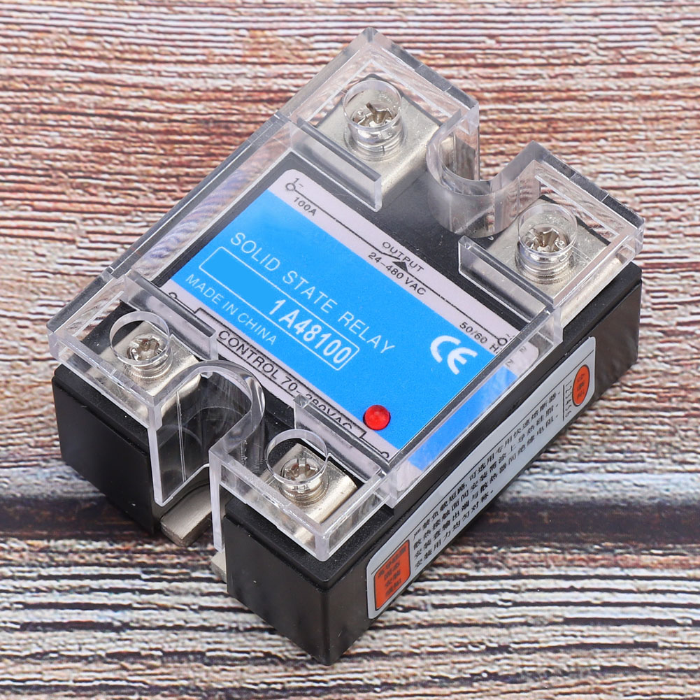 Einphasen-halbleiterrelais, 70-280vac Eingang, 24-480vac Ausgang, Ac-ac Ssr, Elektrische Ausrüstung Für Cnc-maschinen (berm-1 A48100, 100a)