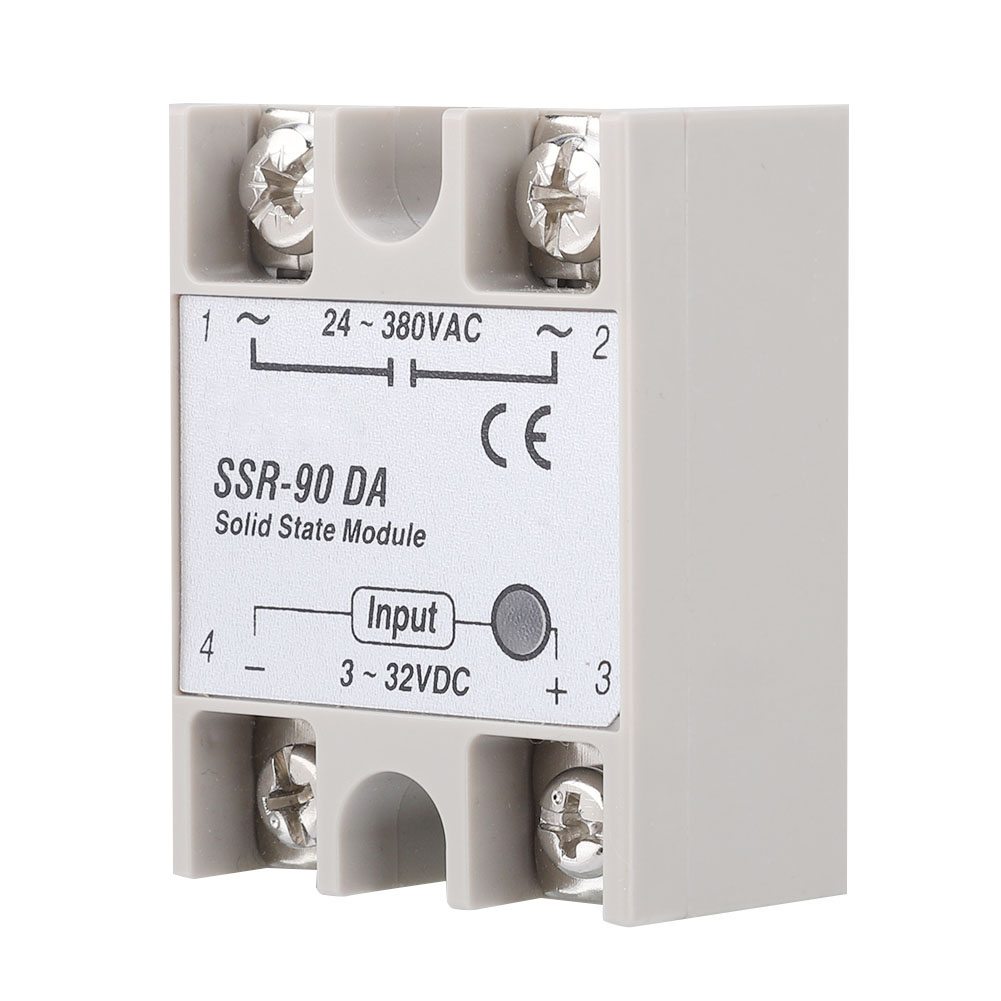Ssr-90da 90a Halbleiterrelaismodul, Dc/ac-eingang, 3-32v Dc