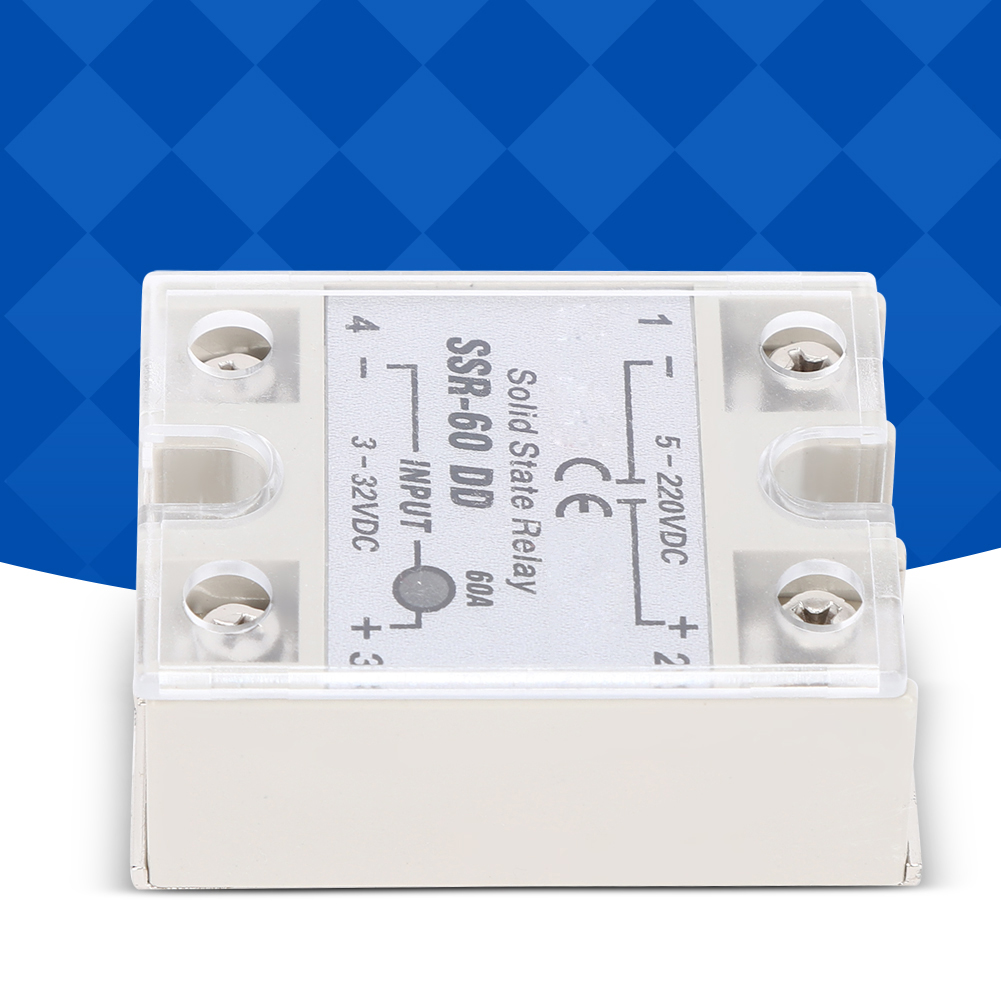 Hochwertiges Ssr60 Dd 5-220vdc Dc-halbleiterrelais, Kontaktloses Elektronisches Schaltmodul Für Niederspannungsschaltungen.