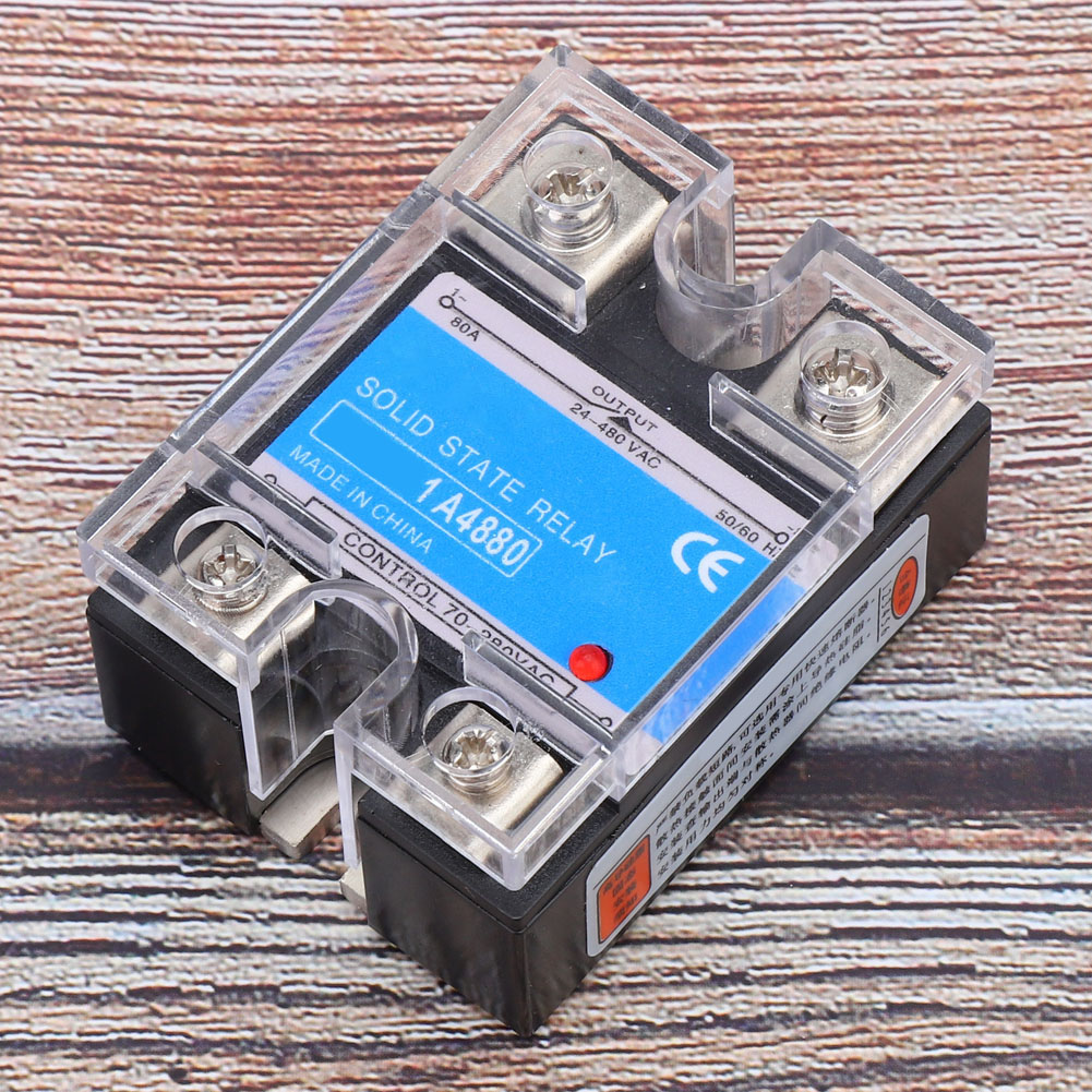 Einphasen-halbleiterrelais 70-280vac Eingang 24-480vac Ac Last Ssr Elektrische Ausrüstung Für Cnc-maschine (berm-1 A4880, 80a)