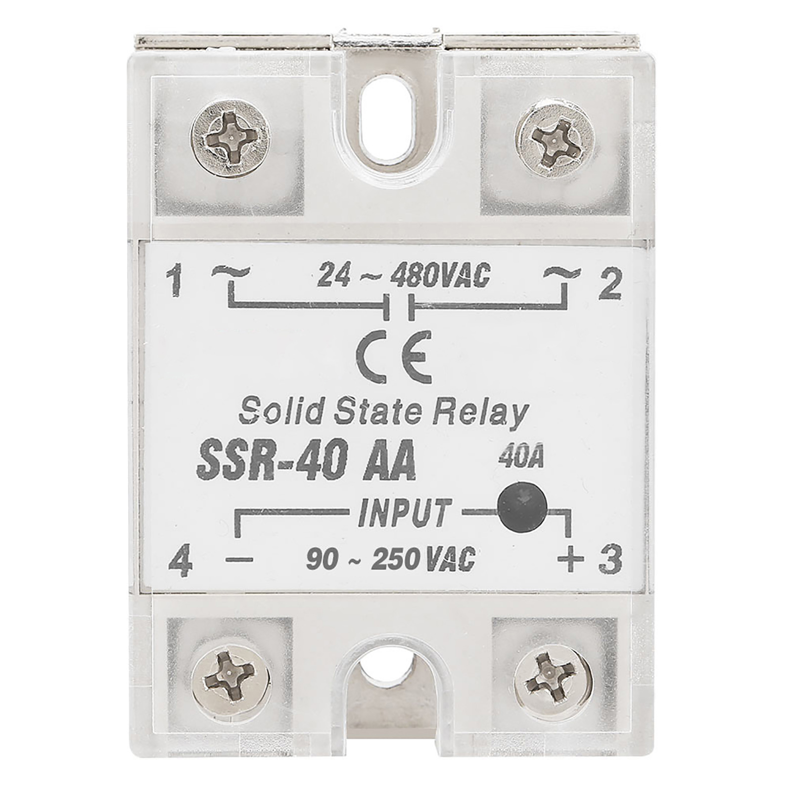 Ssr 40aa 40a Modul Ac-ac Halbleiterrelais Eingang 90-250v Ausgang 24-480v