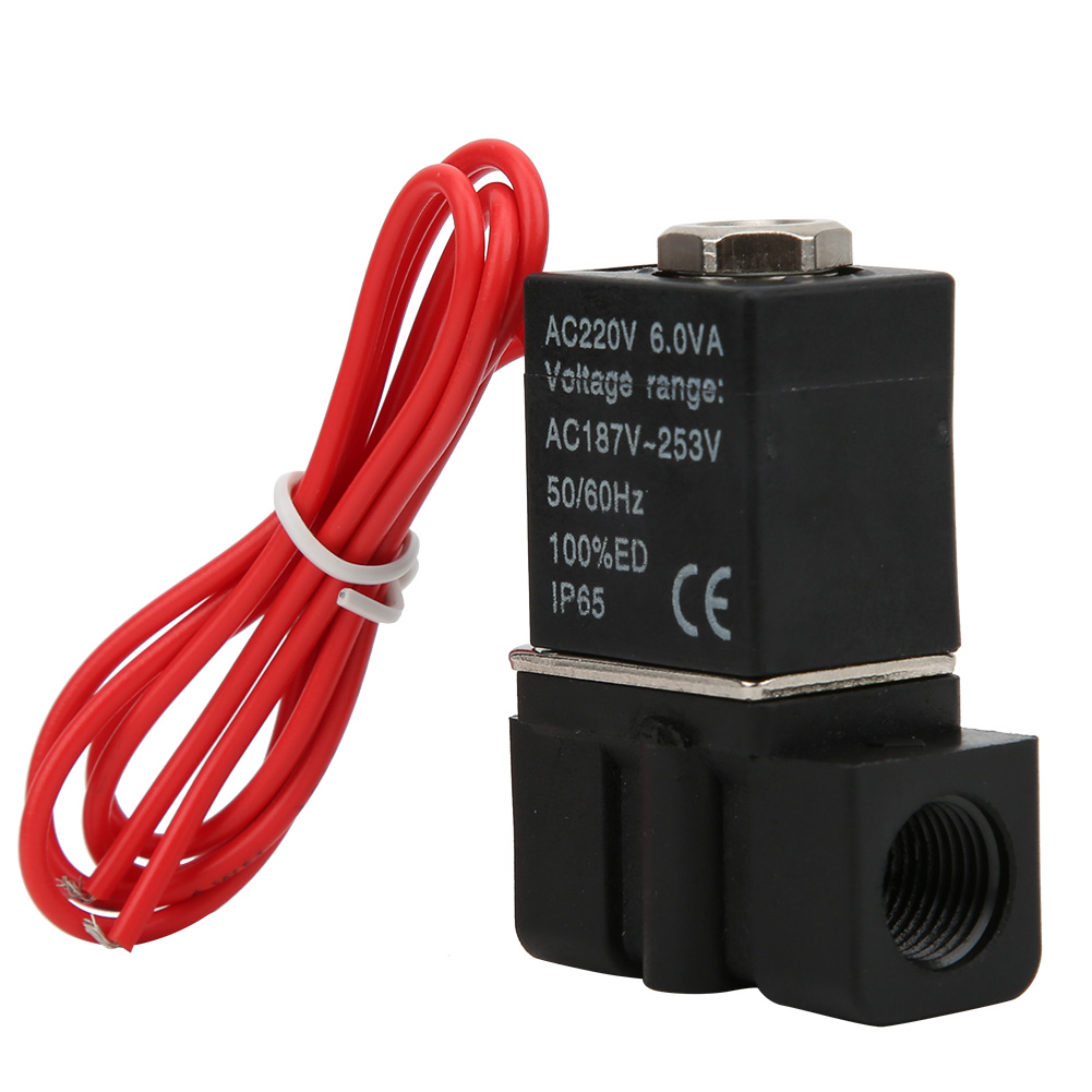 Schnellwirkendes Kunststoff-magnetventil 220 V 2/2-wege Luft Wasser Öl G1/4