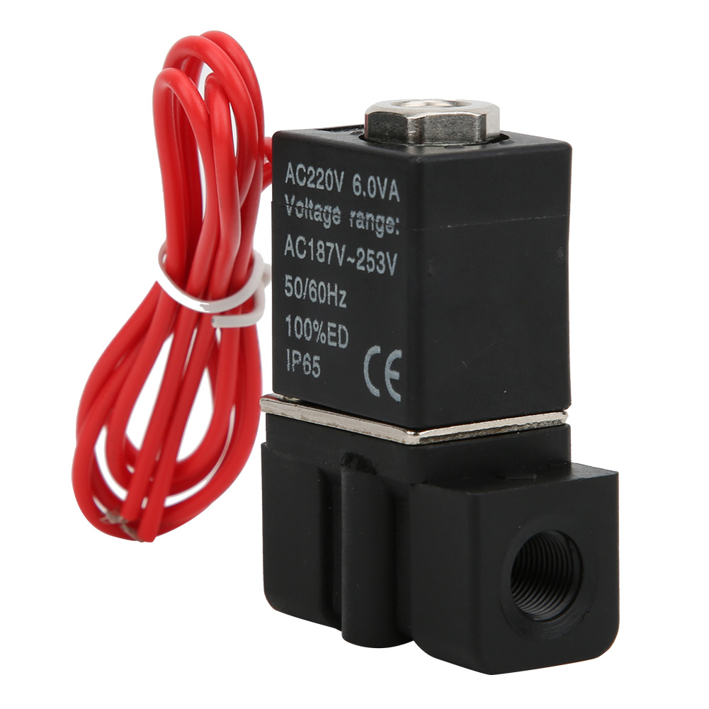 Schnellwirkendes Kunststoff-magnetventil 220 V, 2-wege, 2-positionen Für Luft, Wasser, Öl, G1/8