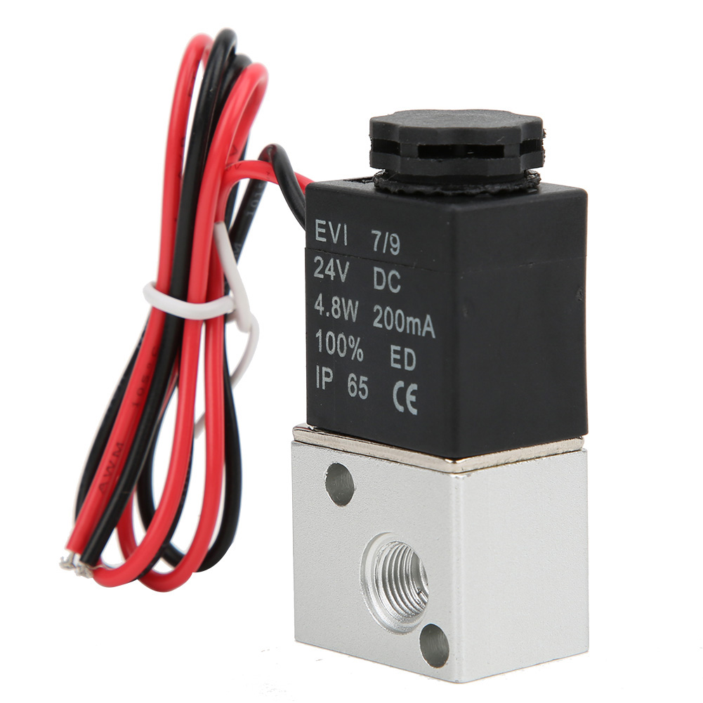 Direktwirkendes 2/3-wege-magnetventil Für Wasser, Luft Und Öl, Gehäuse Aus Aluminiumlegierung, G1/8-anschluss, 24 V Dc