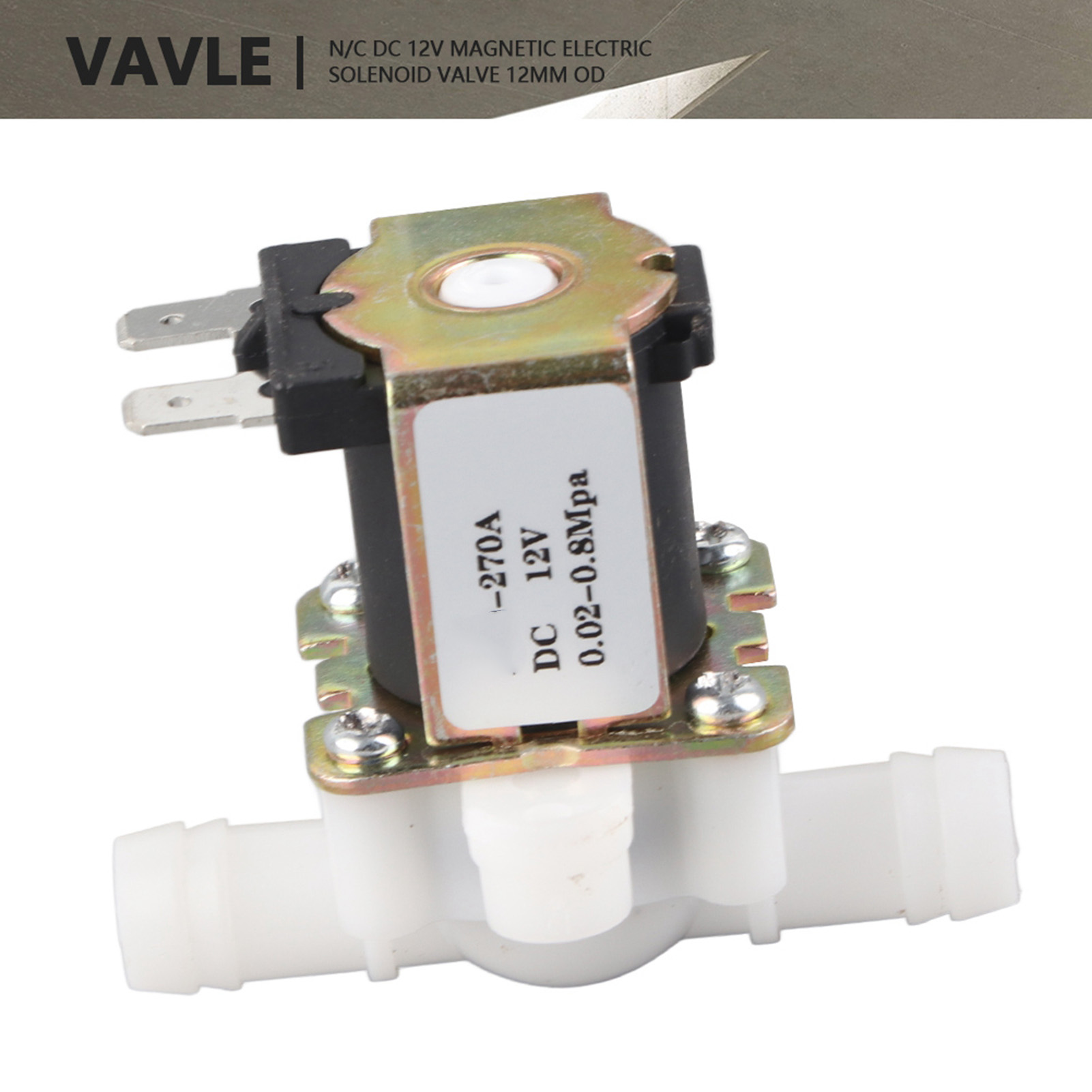 12v Dc Ø12mm Kunststoff-magnetventil, Normalerweise Geschlossen, Wassereinlass-durchflussschalter