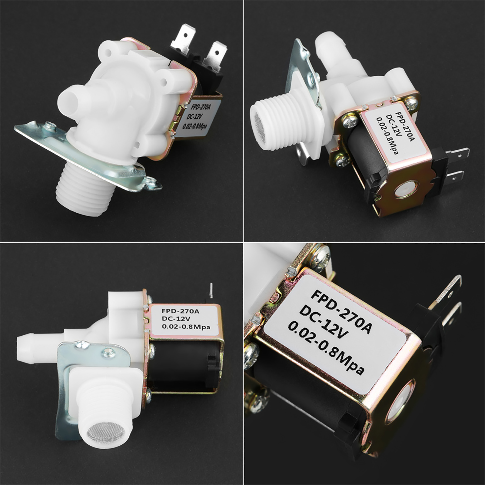 12v Dc Dn15 G1/2 Kunststoff-magnetventil, Normalerweise Geschlossen, Wassereinlassschalter