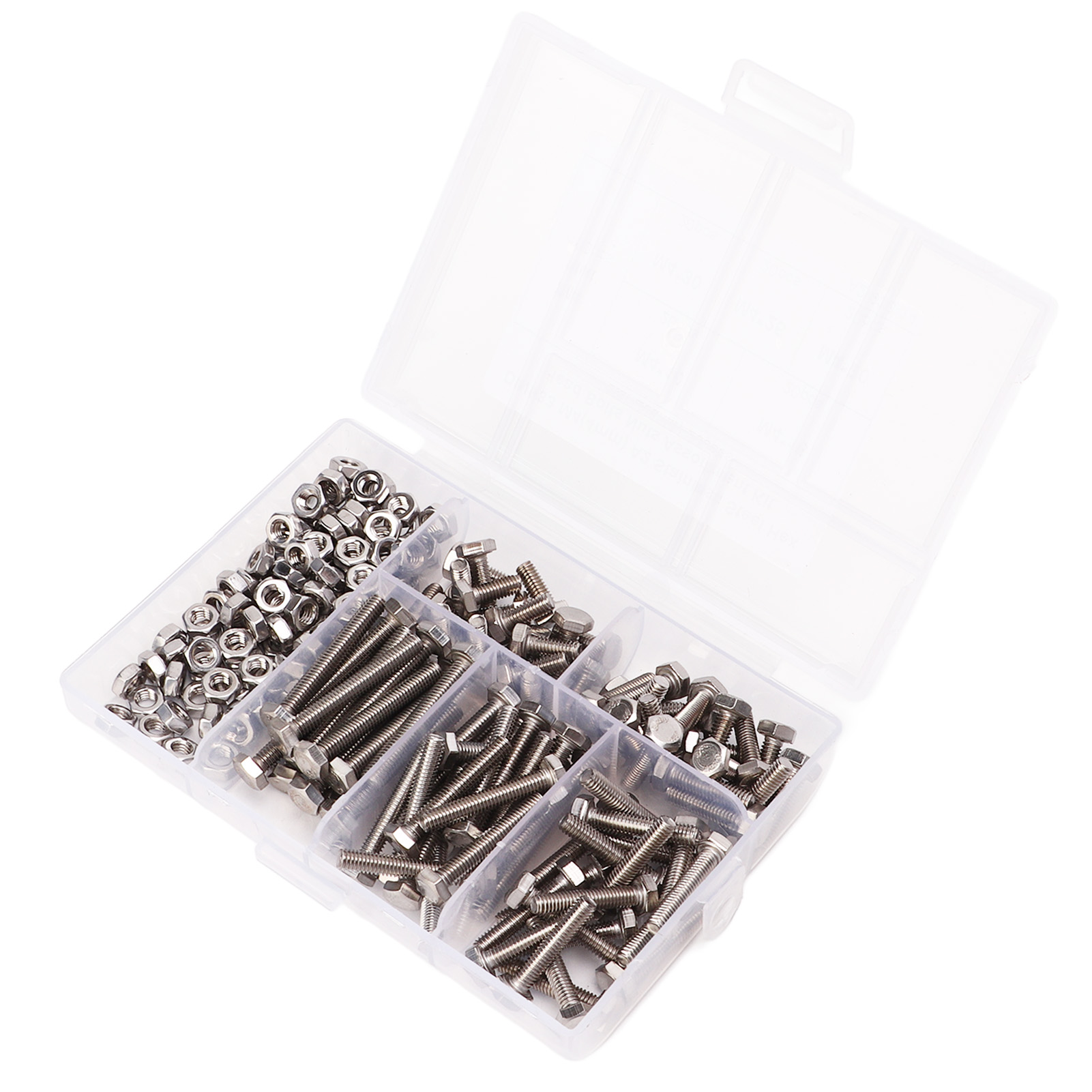 Packung Mit 200 Sechskantschrauben Aus Edelstahl 304, Metrisches Gewinde M4, Oxidationsbeständig, Hochbelastbar, Inklusive Muttern