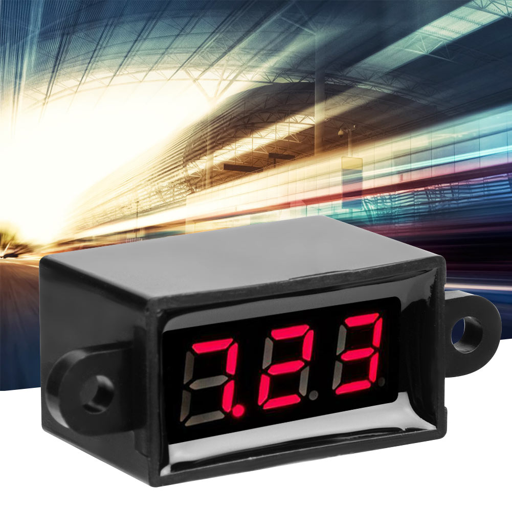 Digitales Voltmeter Mit 0,28 Zoll (7,1 Mm) Zwei Messleitungen, Gleichstrom 3,0–30 V, Rote Led-anzeige, Wasserdicht