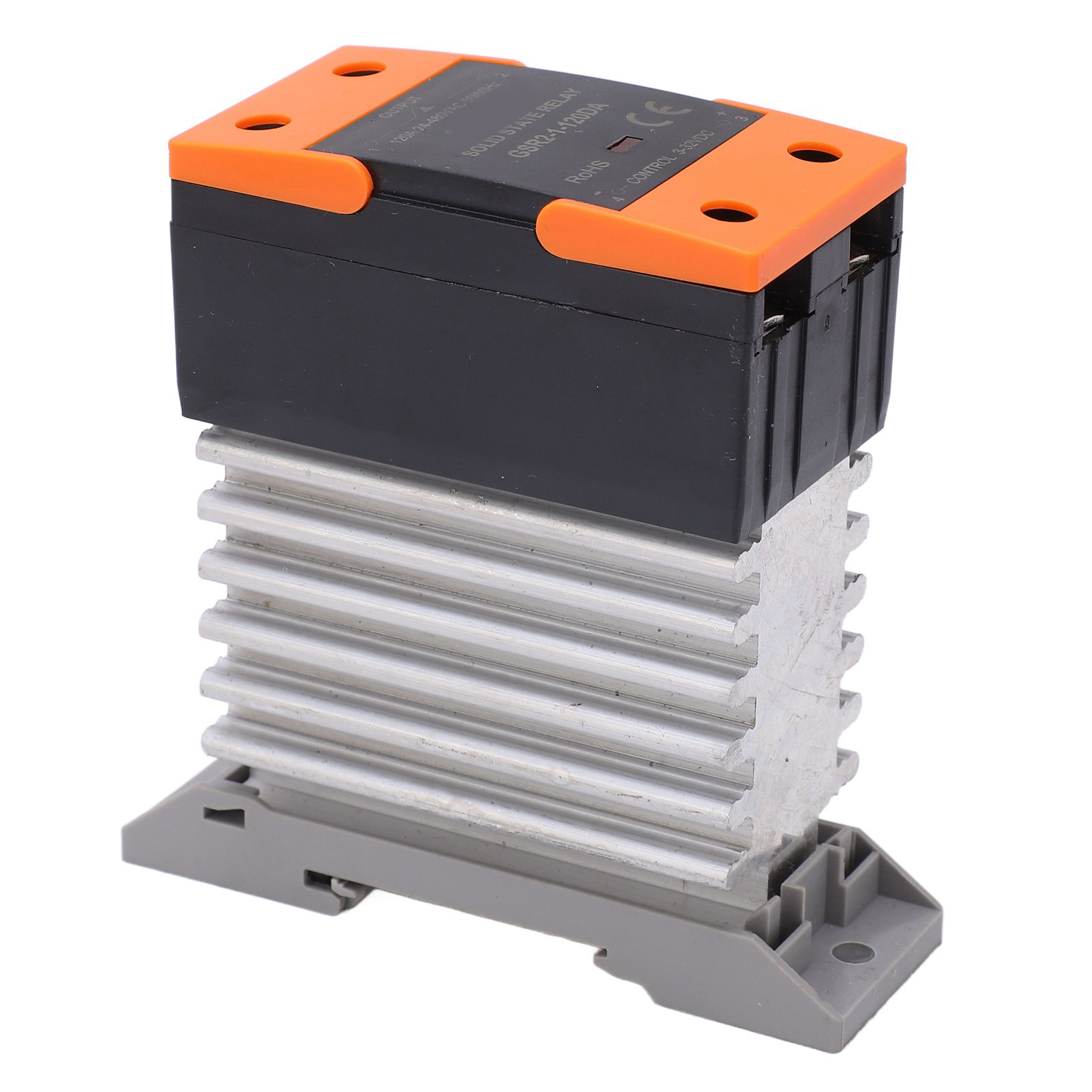 Kompaktes Industrielles Dc/ac-halbleiterrelais Mit Kühlkörper, 3-32v-steuerung, Ssr-modul Für Automatisierungs- Und Schaltschränke.