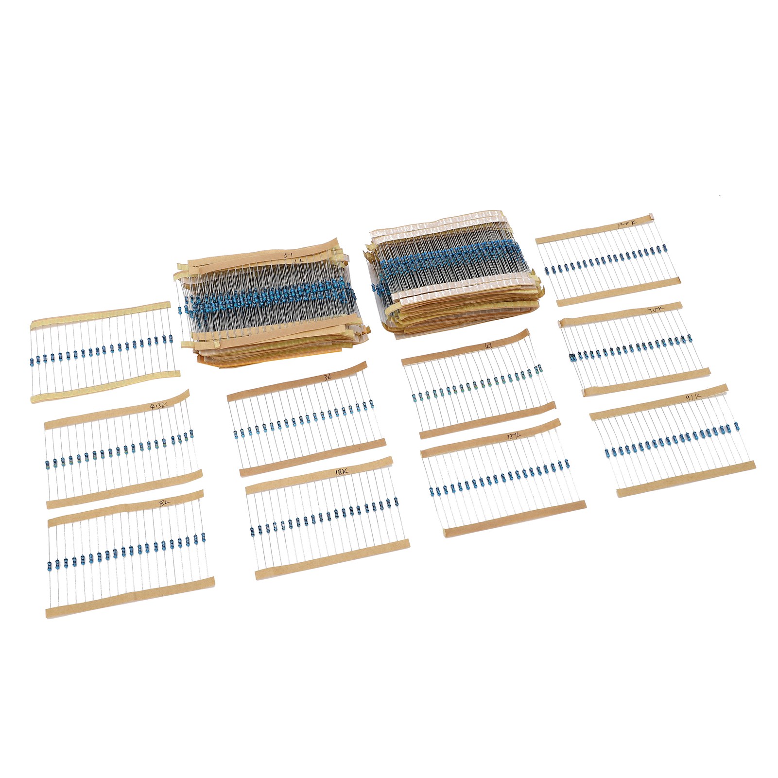 Packung Mit 2600 Metallfilmwiderständen, 130 Werte, 0,25 W, 1 Ω–10 Mω, Sortimentsset Für Elektronikprojekte