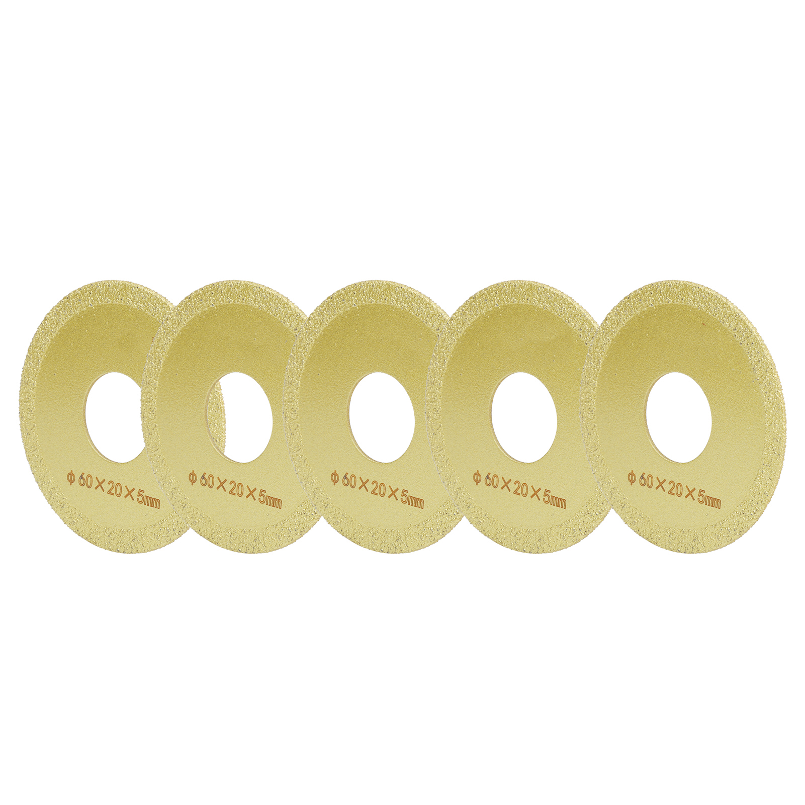 Set Mit 5 Diamanttrennscheiben (60 Mm), Gesinterte Goldsägeblätter Für Marmor, Schnellschleifwerkzeuge