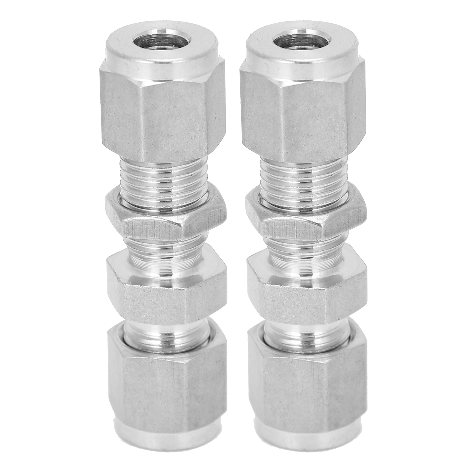 Kompressionsverschraubung Aus Edelstahl 316, Doppelklemmring, 2er-set, Ø6 Mm Zubehöranschluss, Wasserdicht Und Beständig.