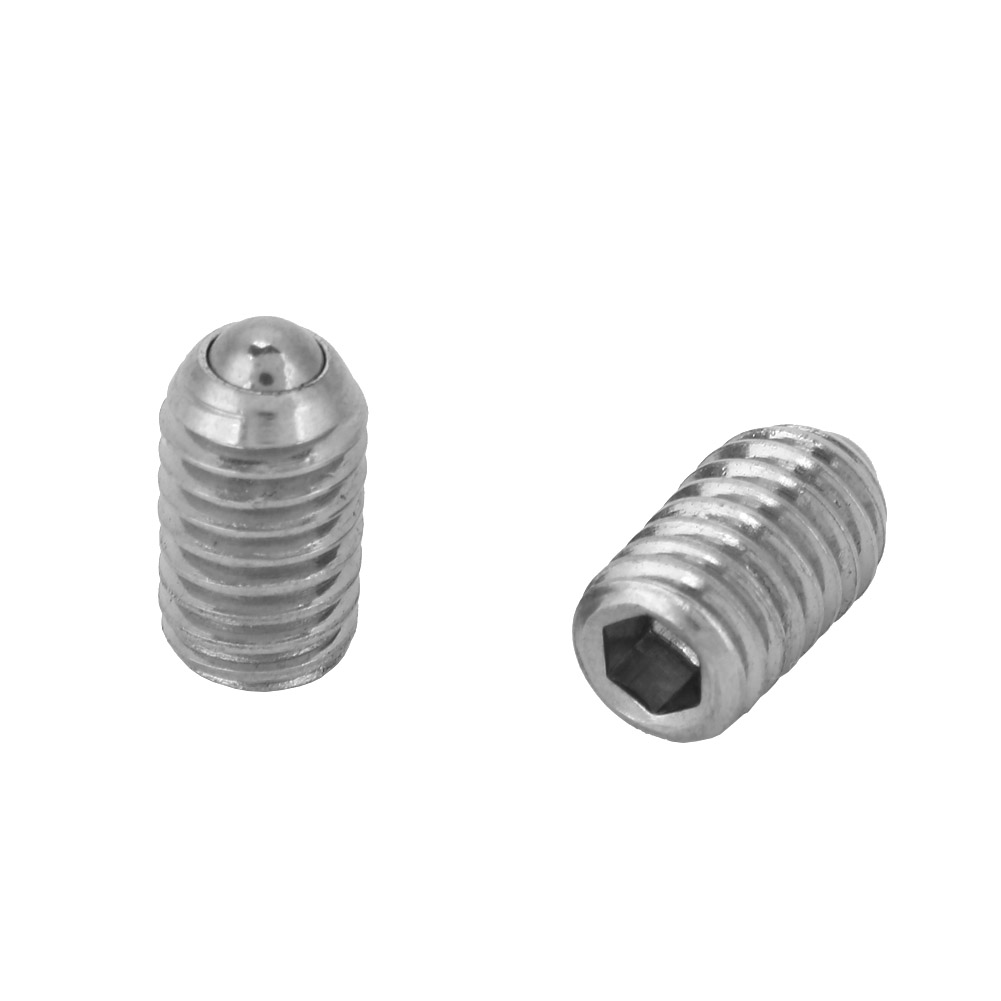 Packung Mit 20 Sechskant-kugelfederschrauben Aus Edelstahl, Gewinde M6 X 10 Mm