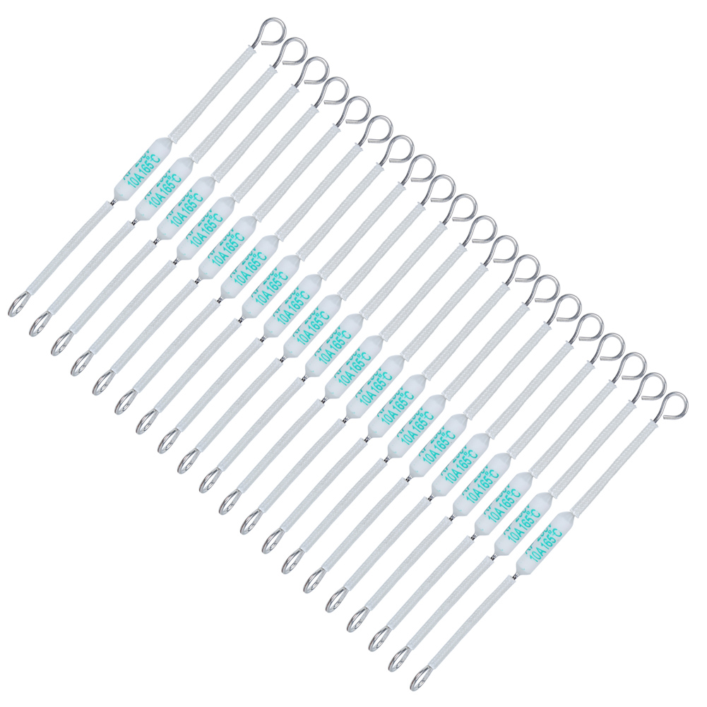 20 Keramische Thermosicherungen (rf 250 V 10 A), Auslösetemperatur 165 °c, 90 Mm/3,5 Zoll, Überhitzungsschutz Für Haushaltsgeräte