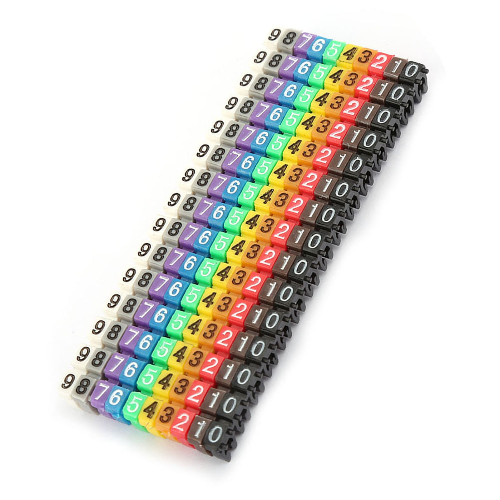 Digitale Schlauchkabelmarkierung, Farbige Schrumpfschlauch-etiketten (packung Mit 150 Stück, 1,5 Mm² Querschnitt)