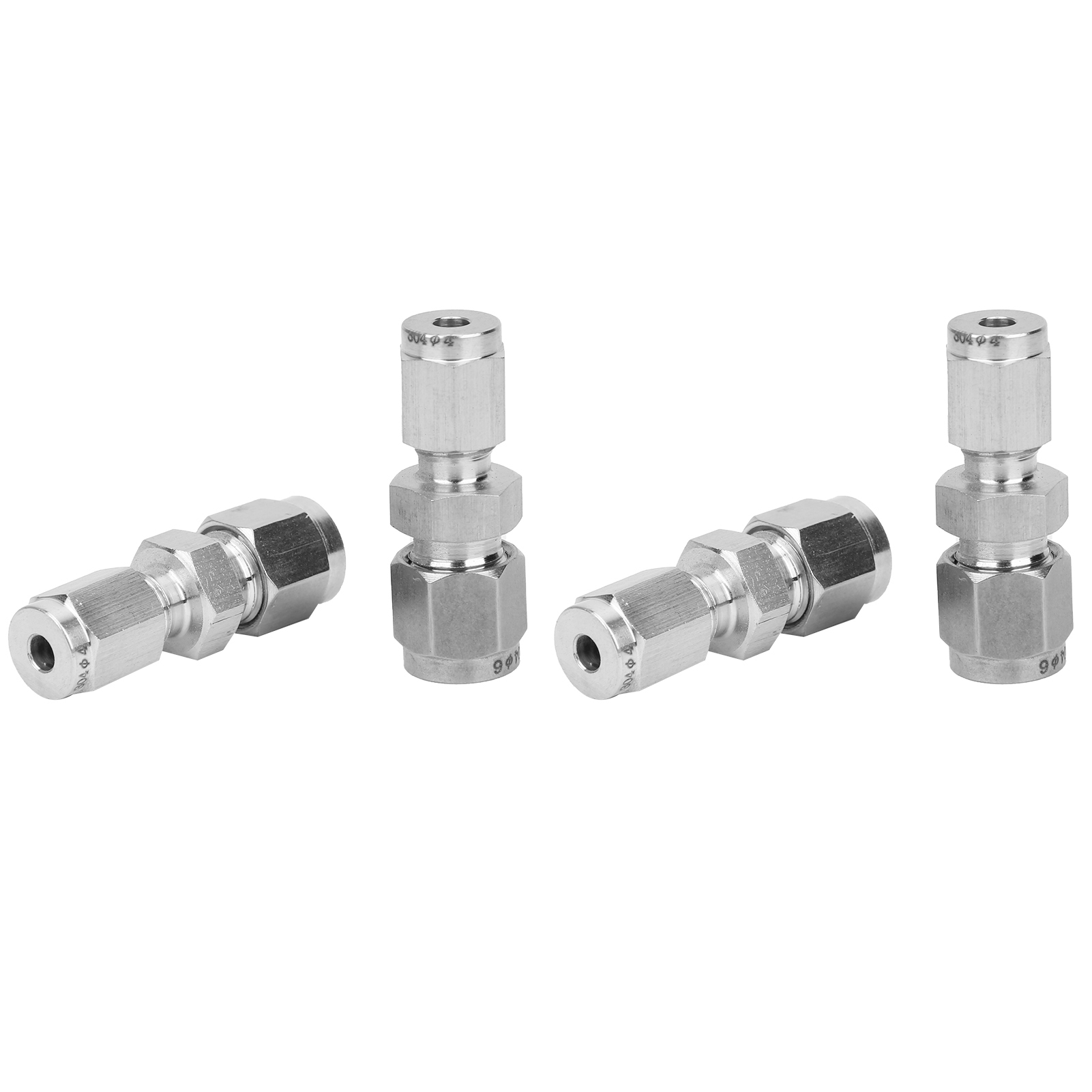 4-teilige Edelstahl-klemmringverschraubung, Doppelklemmring-adapter (ф4/ф6) Für Schläuche