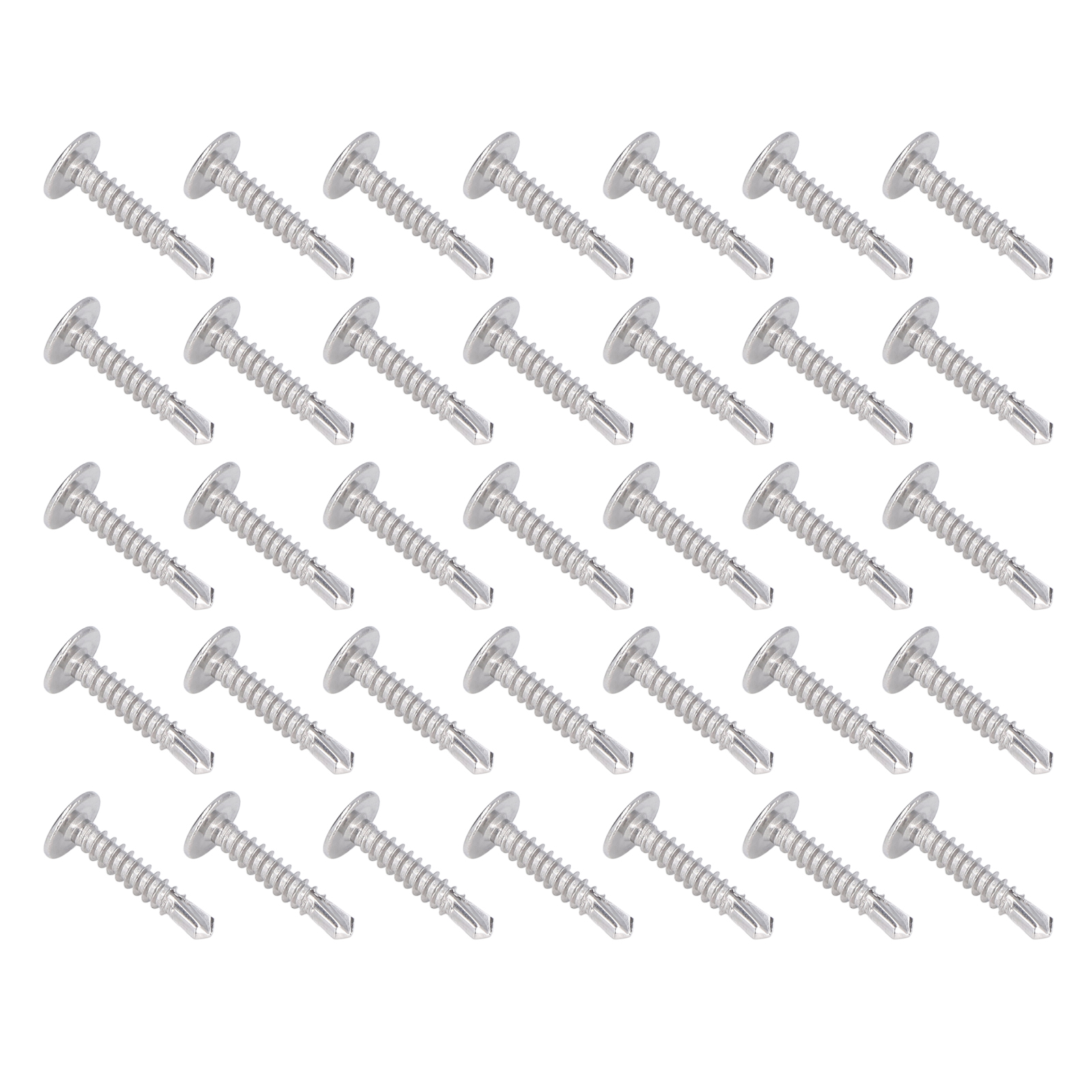 Maschinenschrauben Aus Edelstahl M4,8 X 25 Mm, Packung Mit 100 Stück, Senkkopf Mit Unterlegscheibe, Befestigungssatz Für Blech Und Holz, Robust Und Korrosionsbeständig.