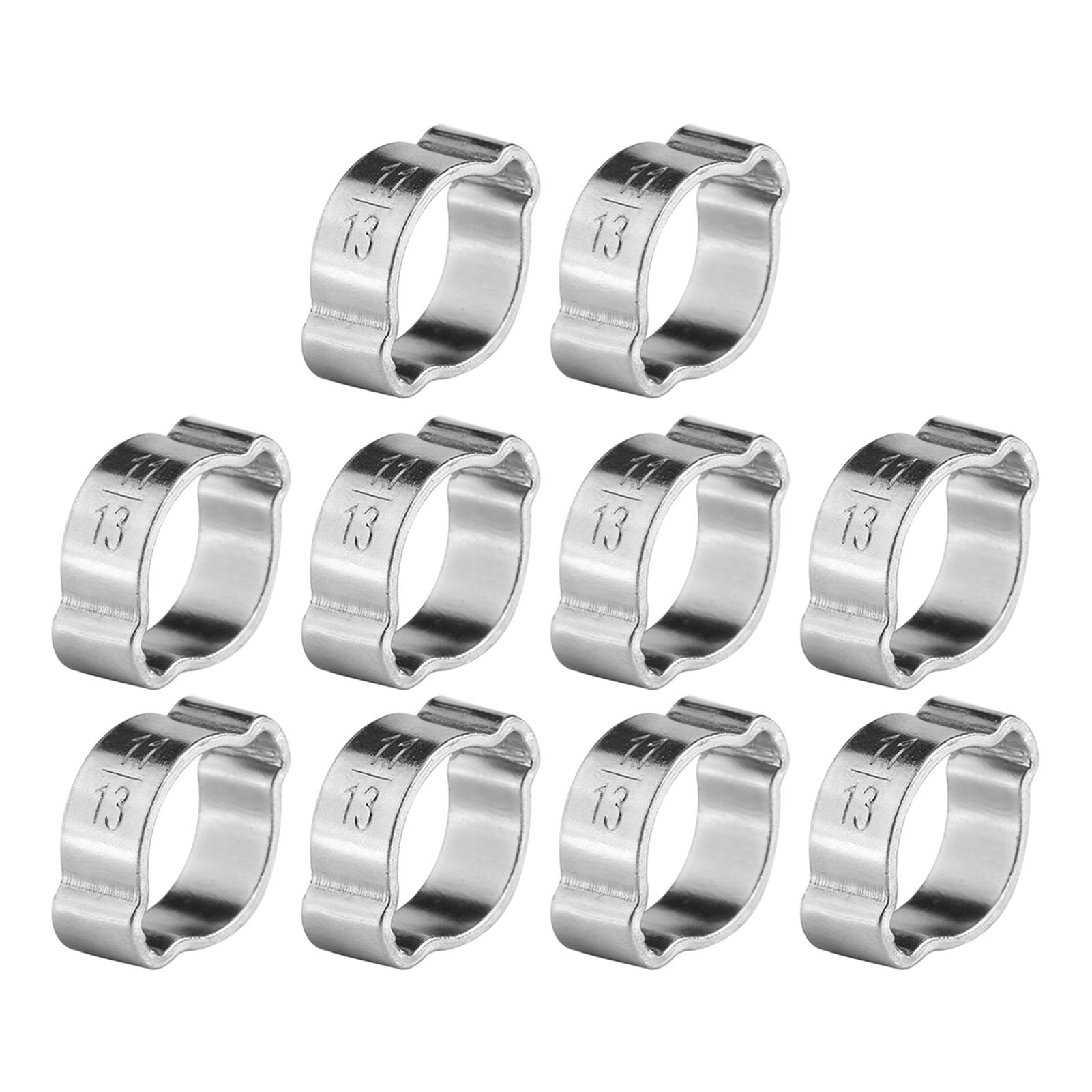 Verzinkte Ohrschellen Aus Eisen, 10 Stück, 5-23 Mm, Für Benzinschläuche (11-13 Mm)