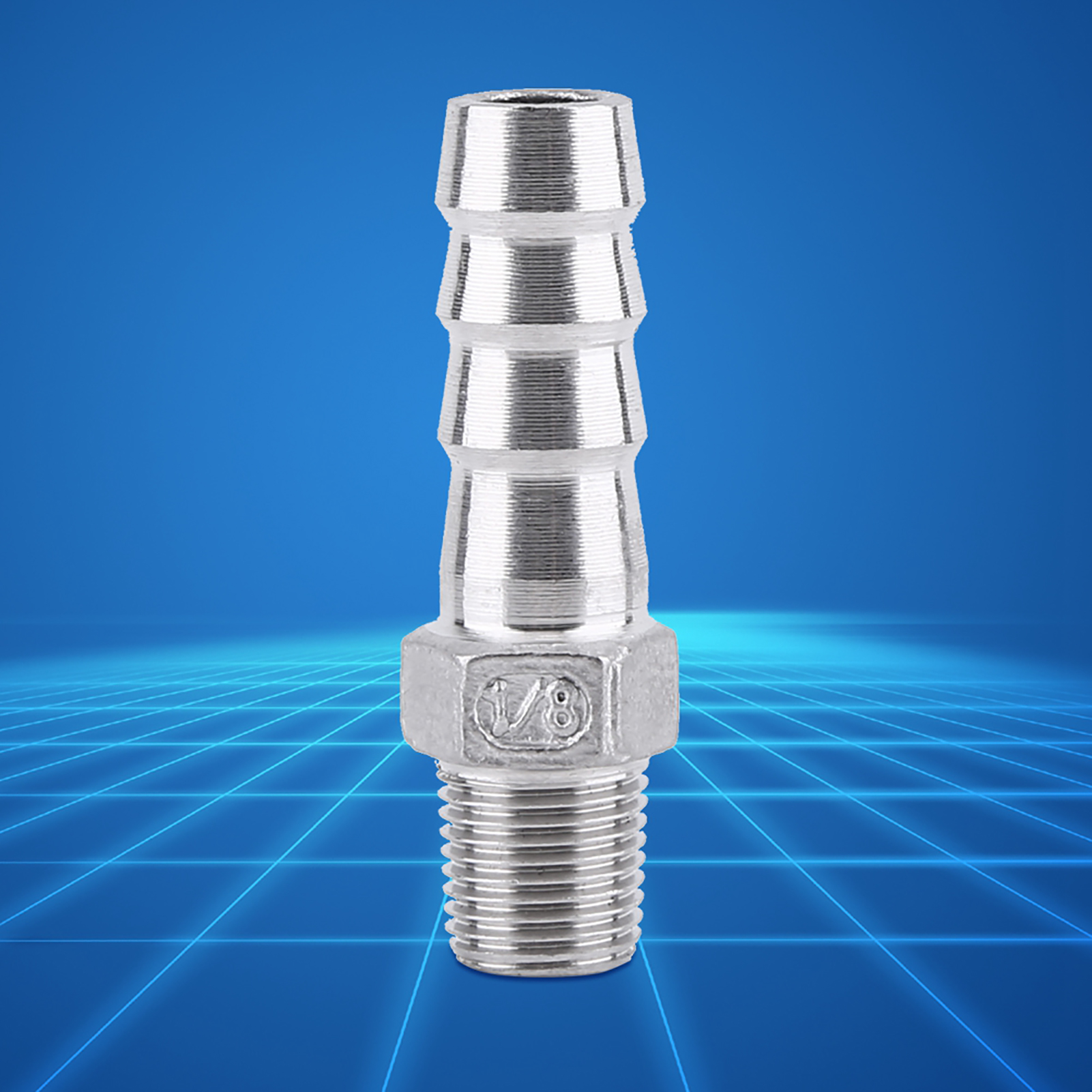 Schlauchanschluss Aus Edelstahl Mit Außengewinde, 1/8" X 10 Mm Schlauchanschluss